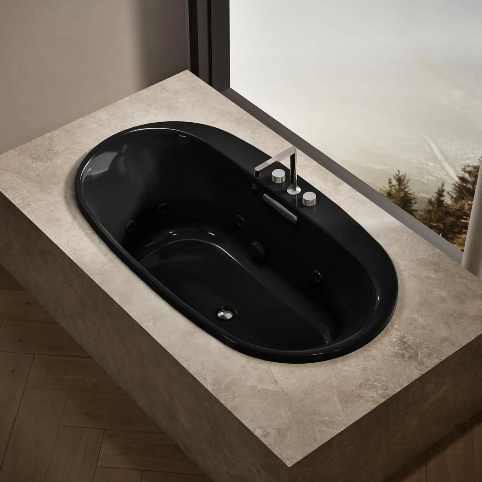66" x 36" drop-in heated whirlpool bath^Kohler New
