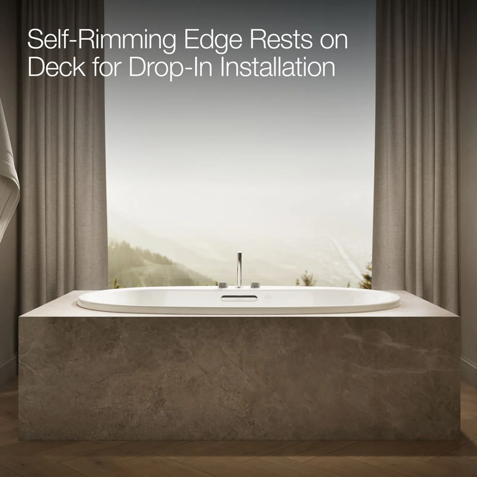 72" x 42" drop-in heated whirlpool bath^Kohler New