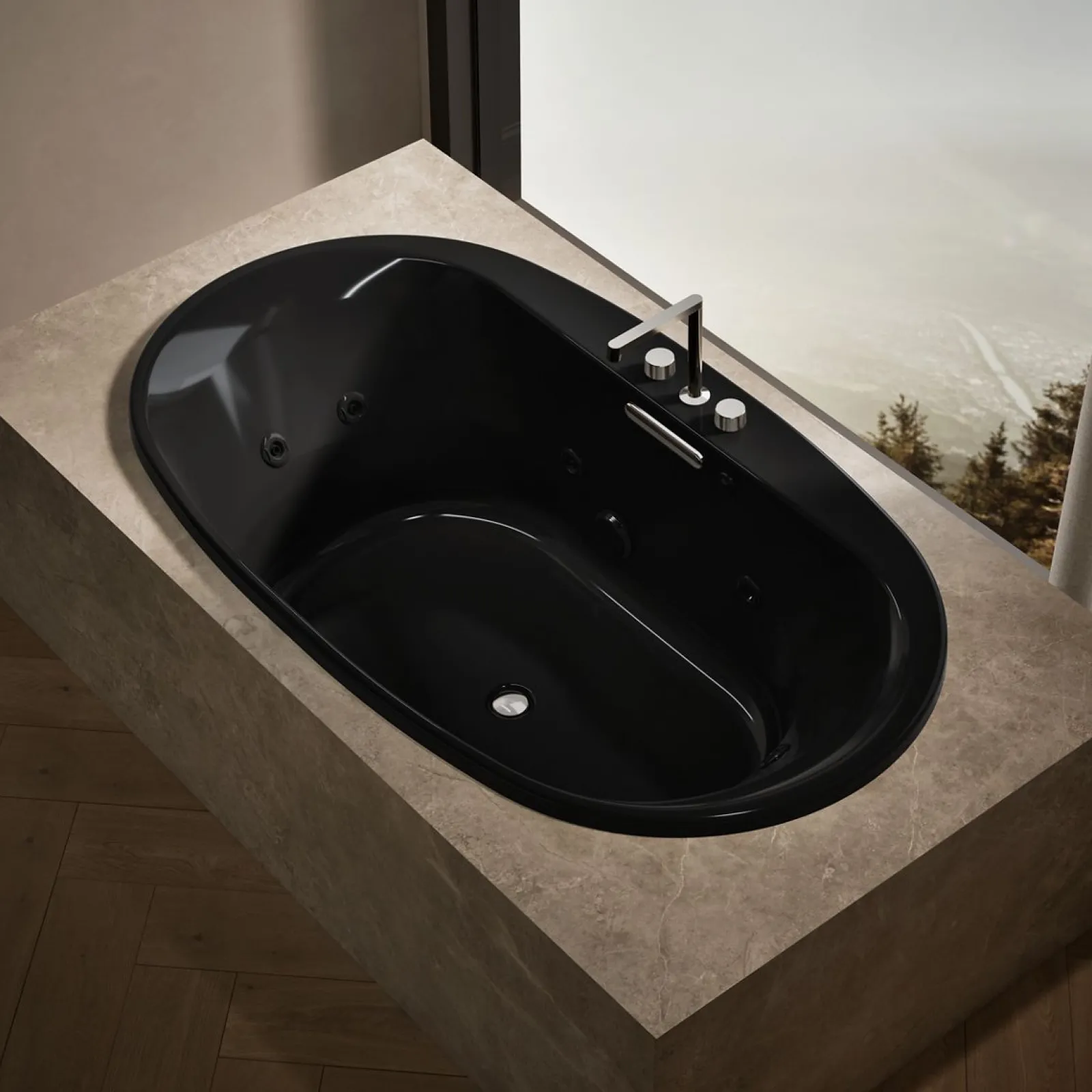 72" x 42" drop-in heated whirlpool bath^Kohler New