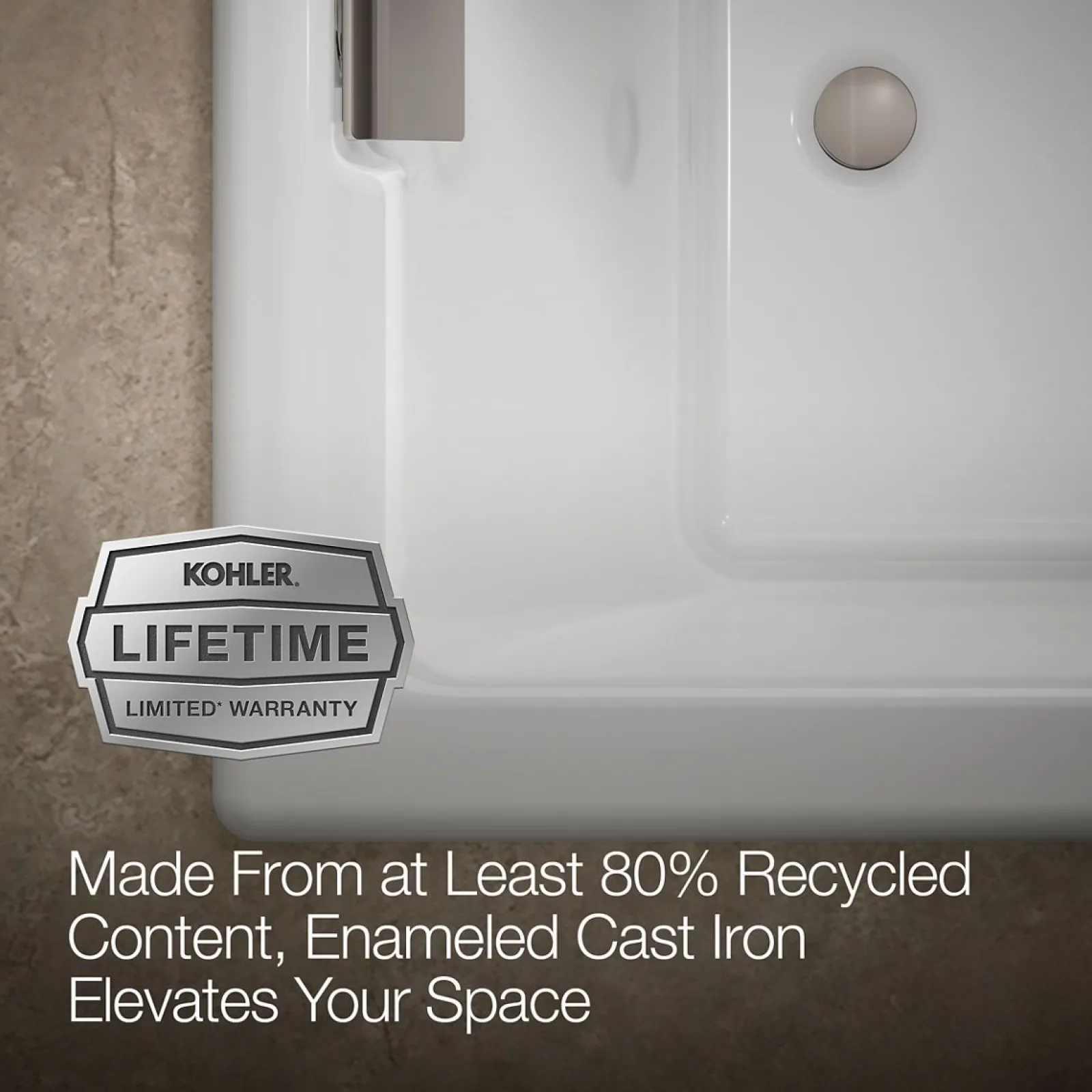 66" x 36" drop-in/undermount bath^Kohler