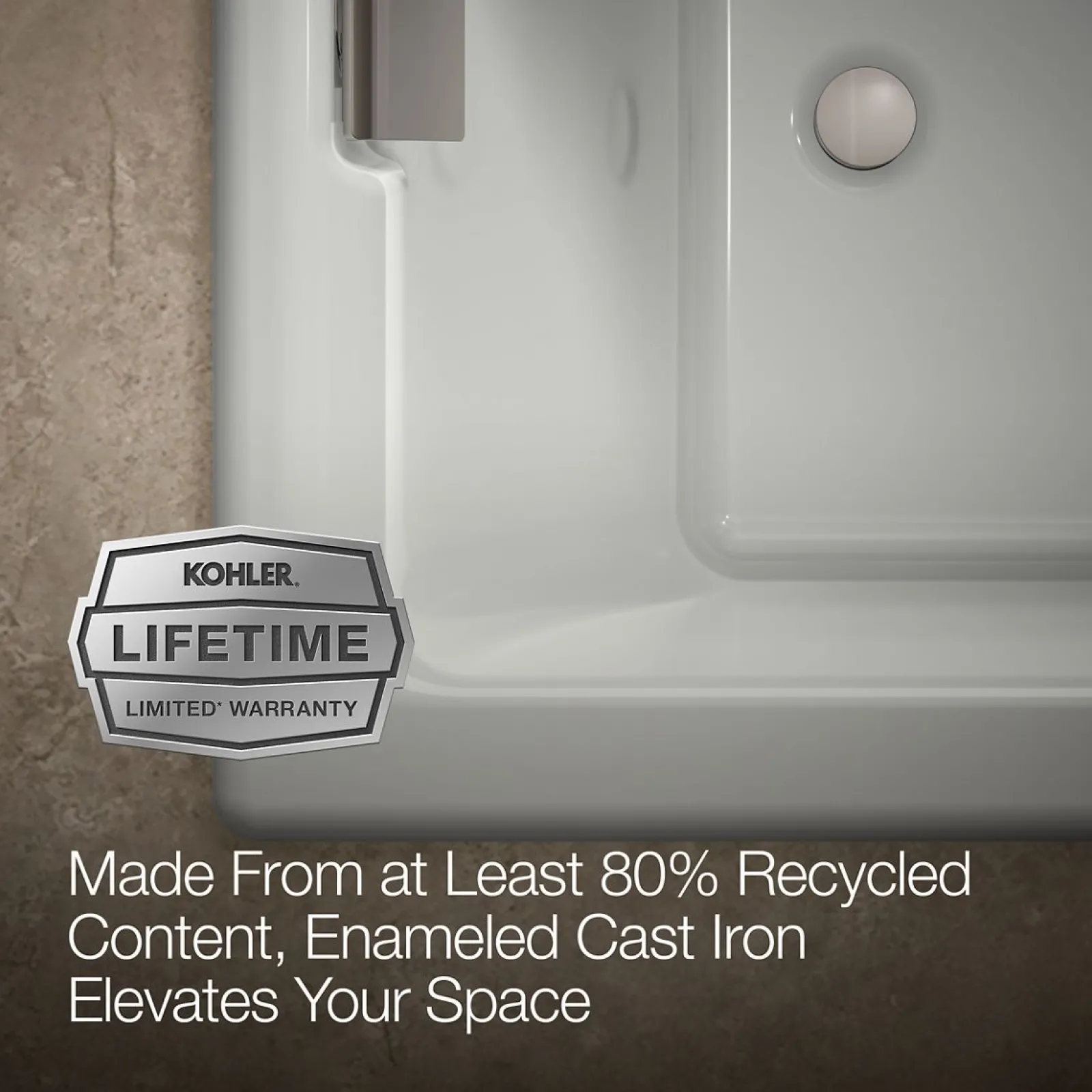 66" x 36" drop-in/undermount bath^Kohler