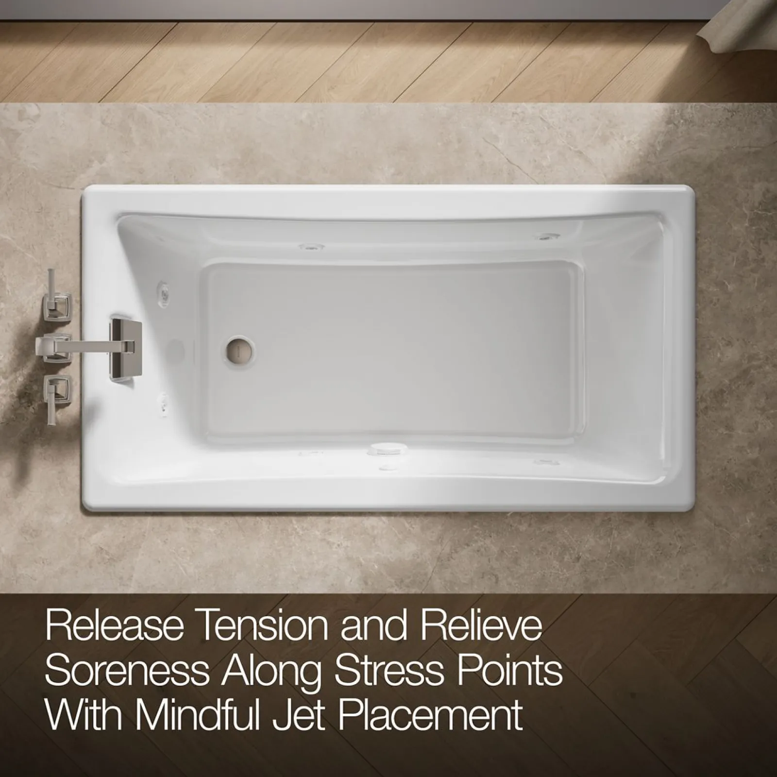 60" x 32" drop-in/undermount whirlpool bath^Kohler Online