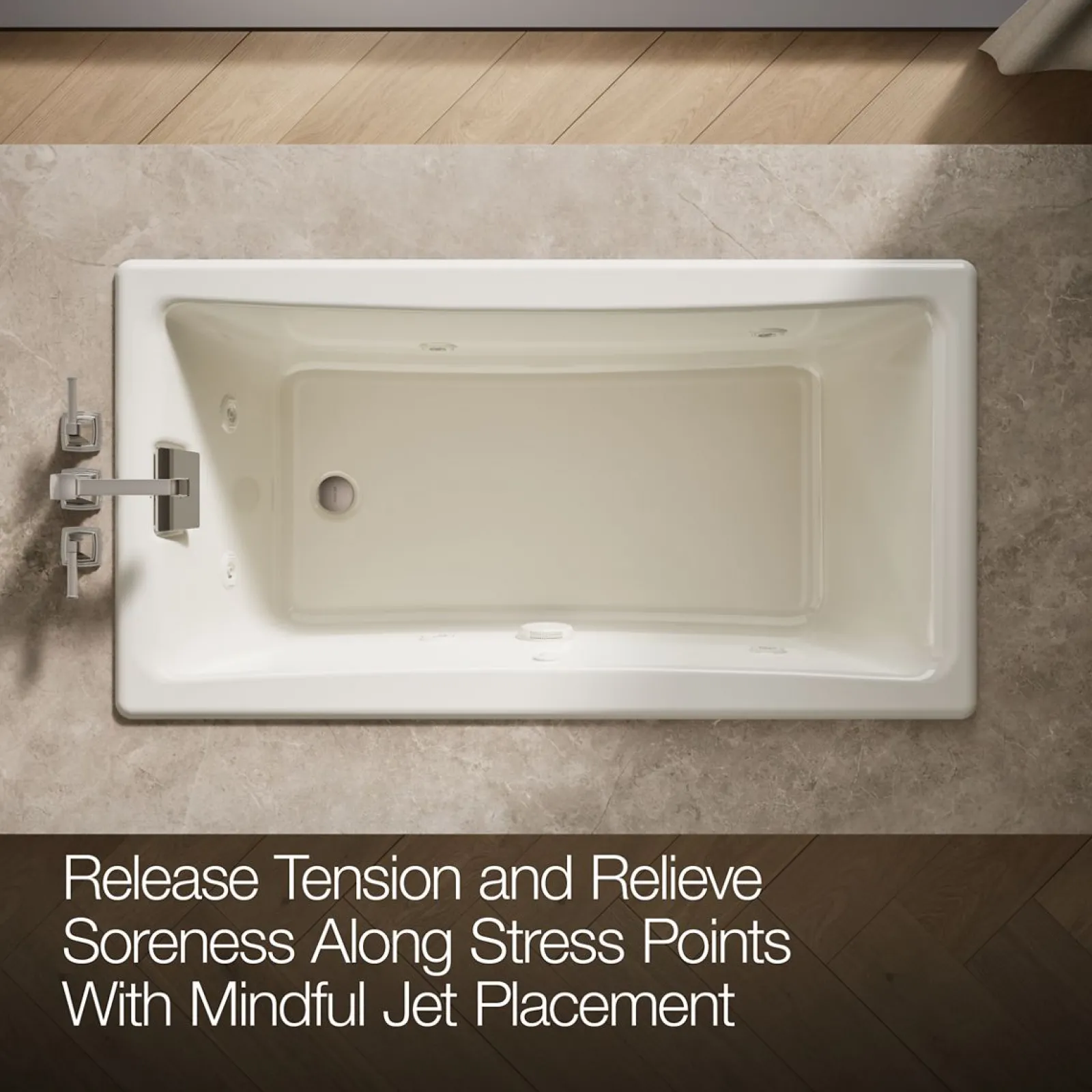 60" x 32" drop-in/undermount whirlpool bath^Kohler Online