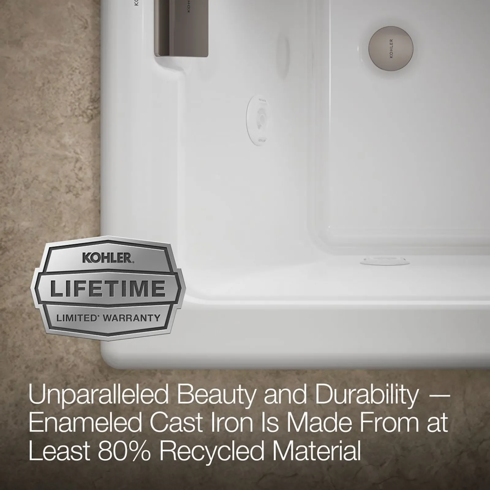 66" x 36" drop-in/undermount whirlpool bath^Kohler Online