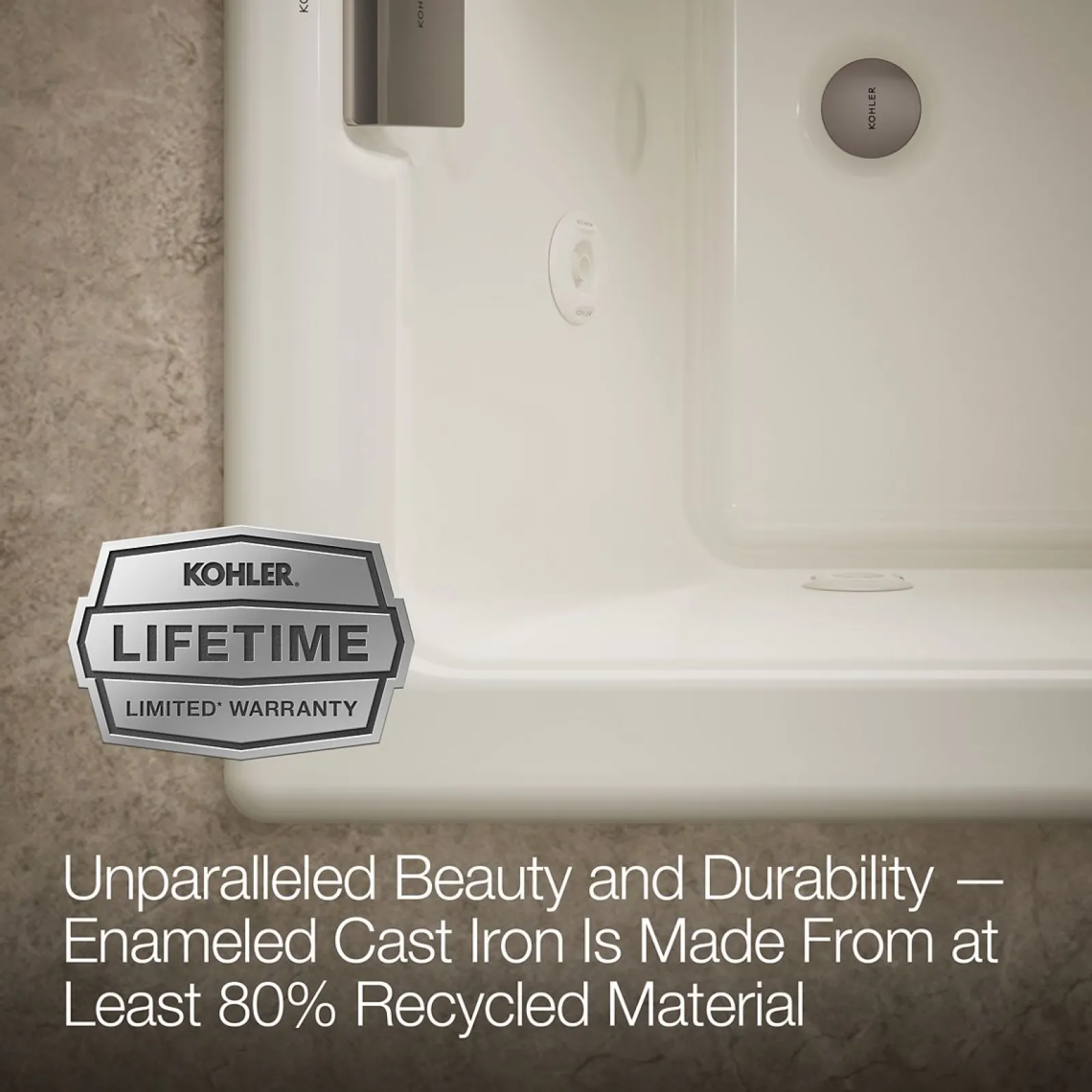 66" x 36" drop-in/undermount whirlpool bath^Kohler Online