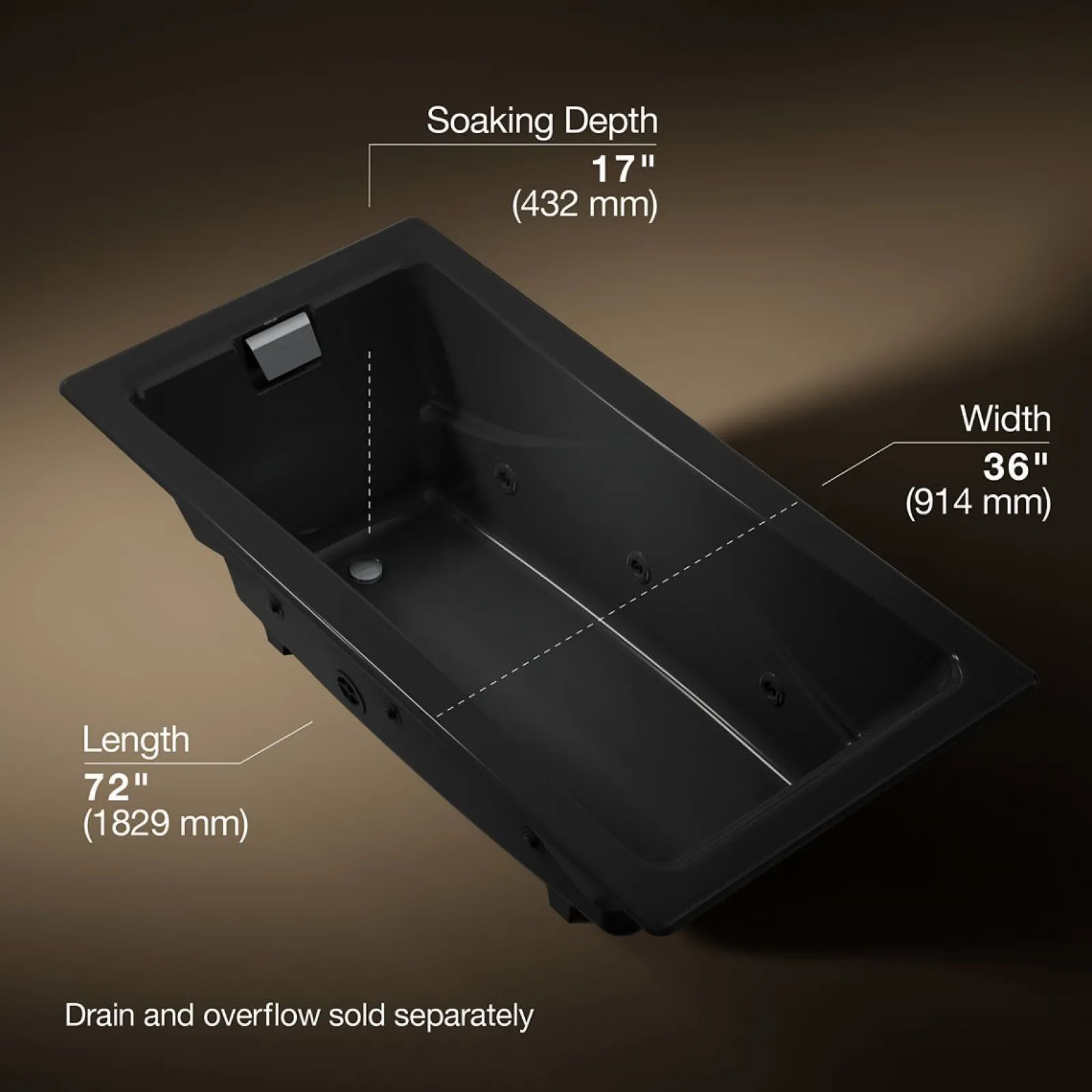71-3/4" x 36" drop-in/undermount whirlpool bath^Kohler Online