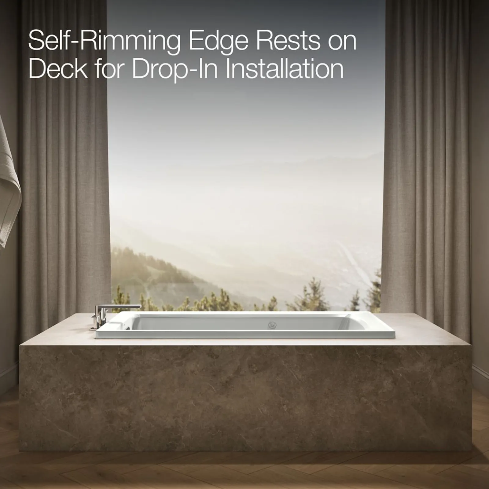 60" x 32" drop-in whirlpool bath^Kohler Hot
