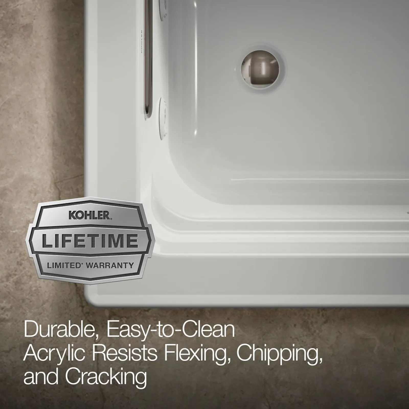 60" x 32" drop-in whirlpool bath^Kohler Hot