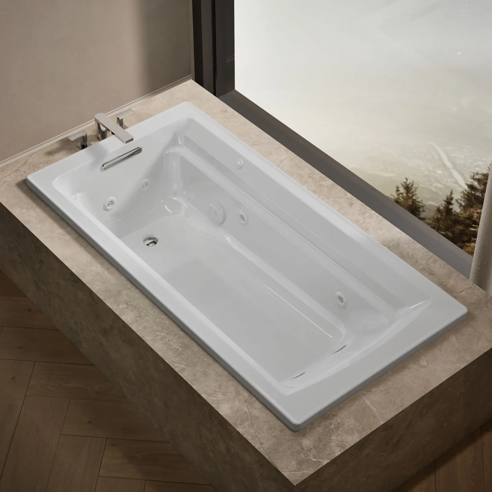 72" x 36" drop-in whirlpool bath^Kohler Hot