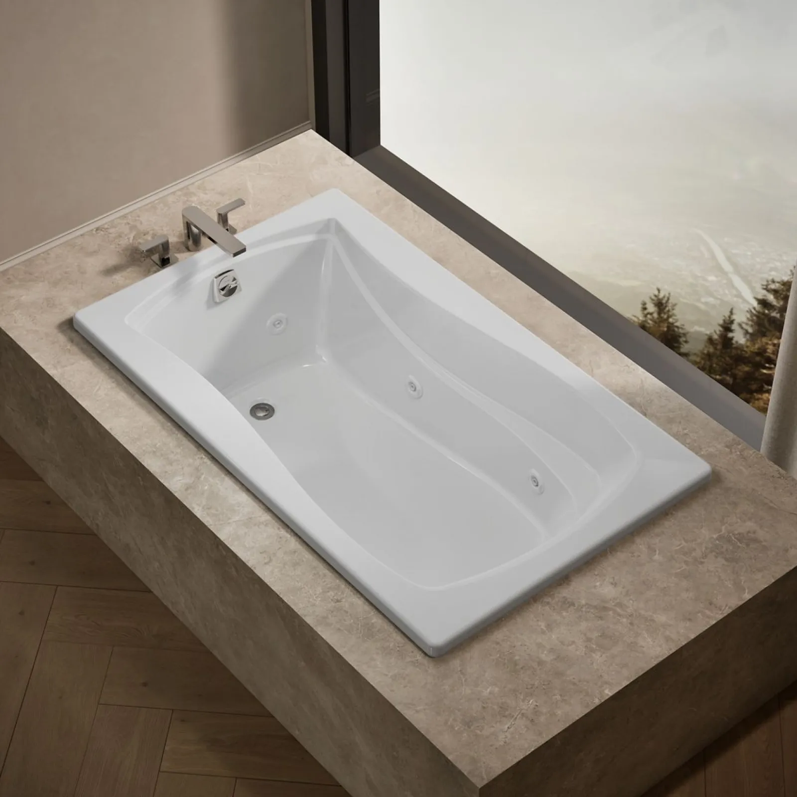 60" x 36" drop-in whirlpool bath^Kohler