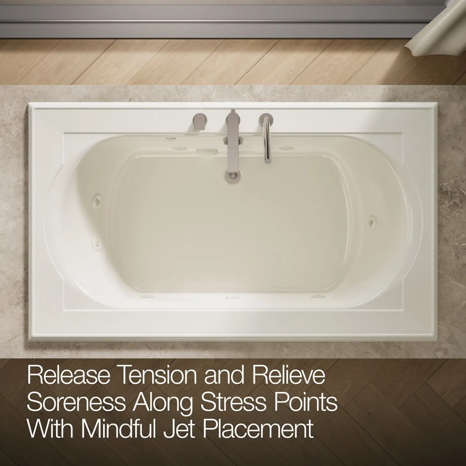 72" x 42" drop-in whirlpool bath^Kohler Best