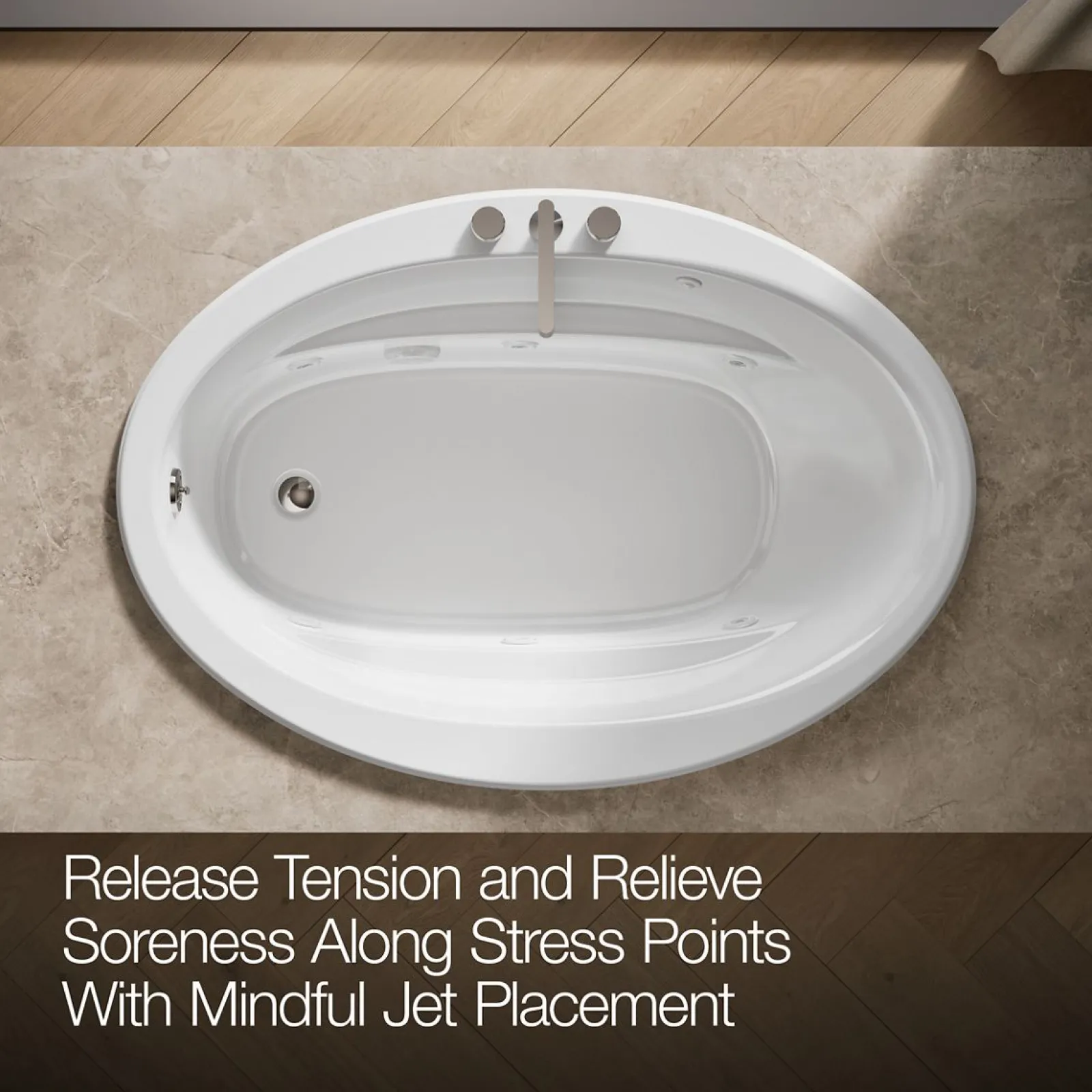 60" x 42" drop-in whirlpool bath^Kohler Online