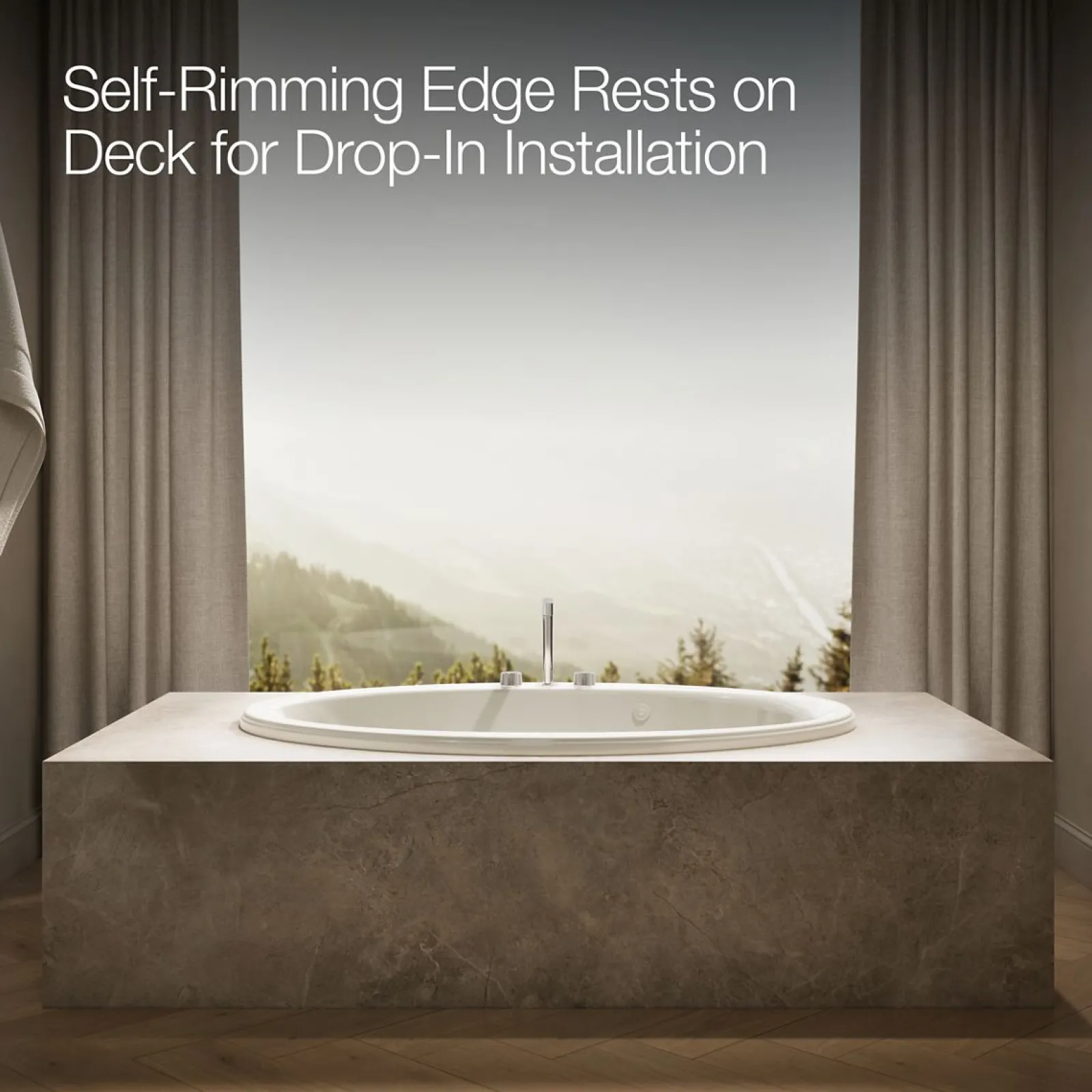 60" x 42" drop-in whirlpool bath^Kohler New