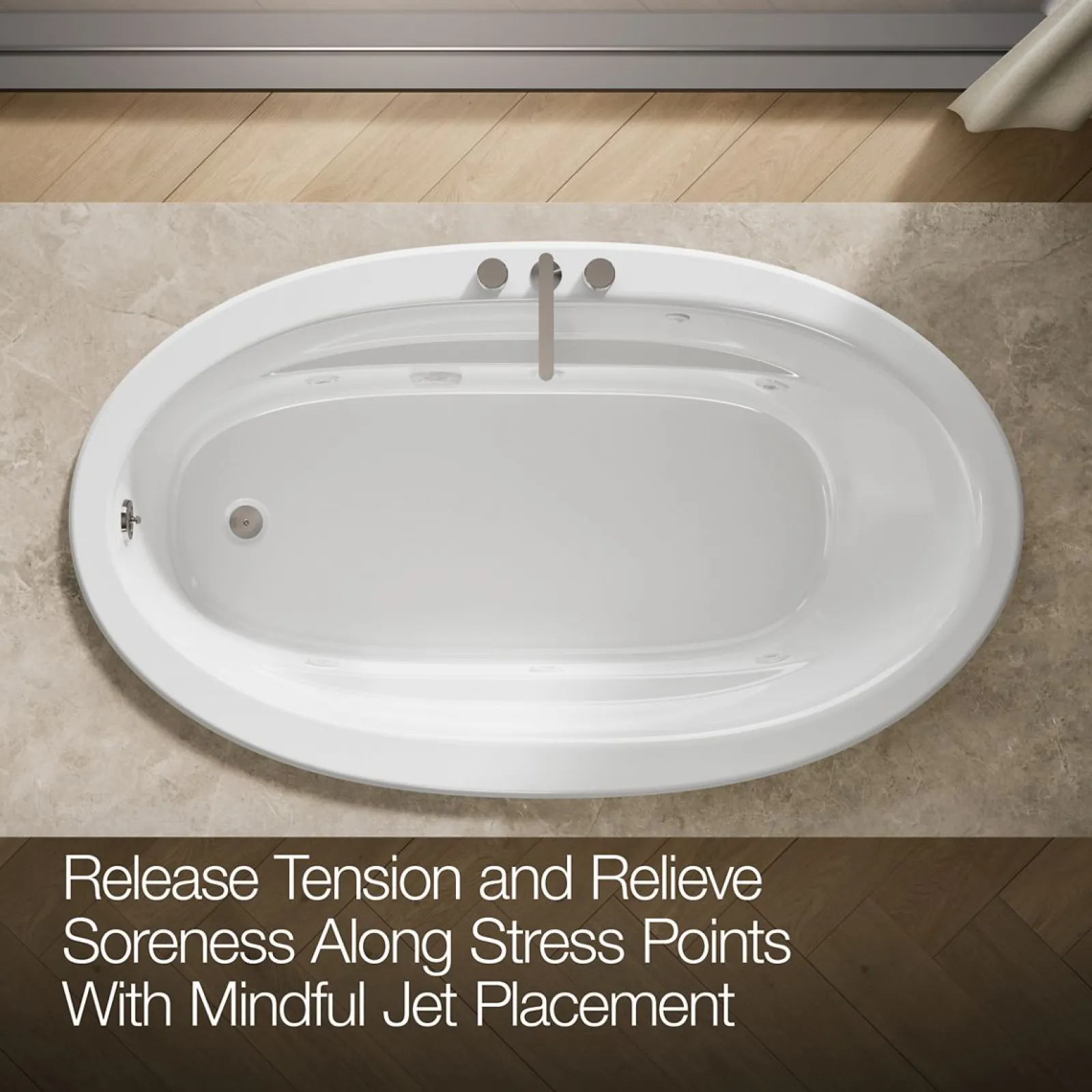 60" x 42" drop-in whirlpool bath^Kohler New