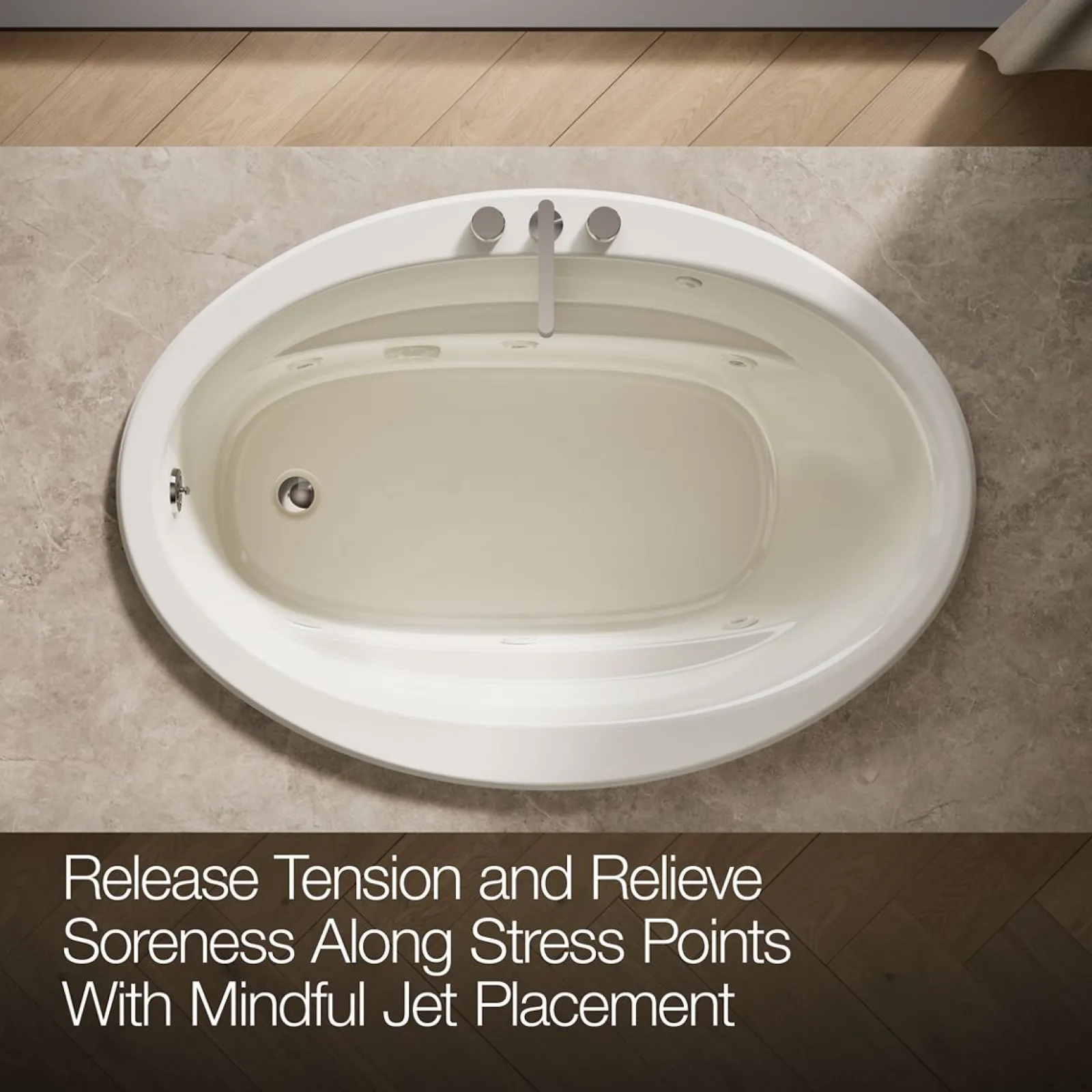 60" x 42" drop-in whirlpool bath^Kohler New