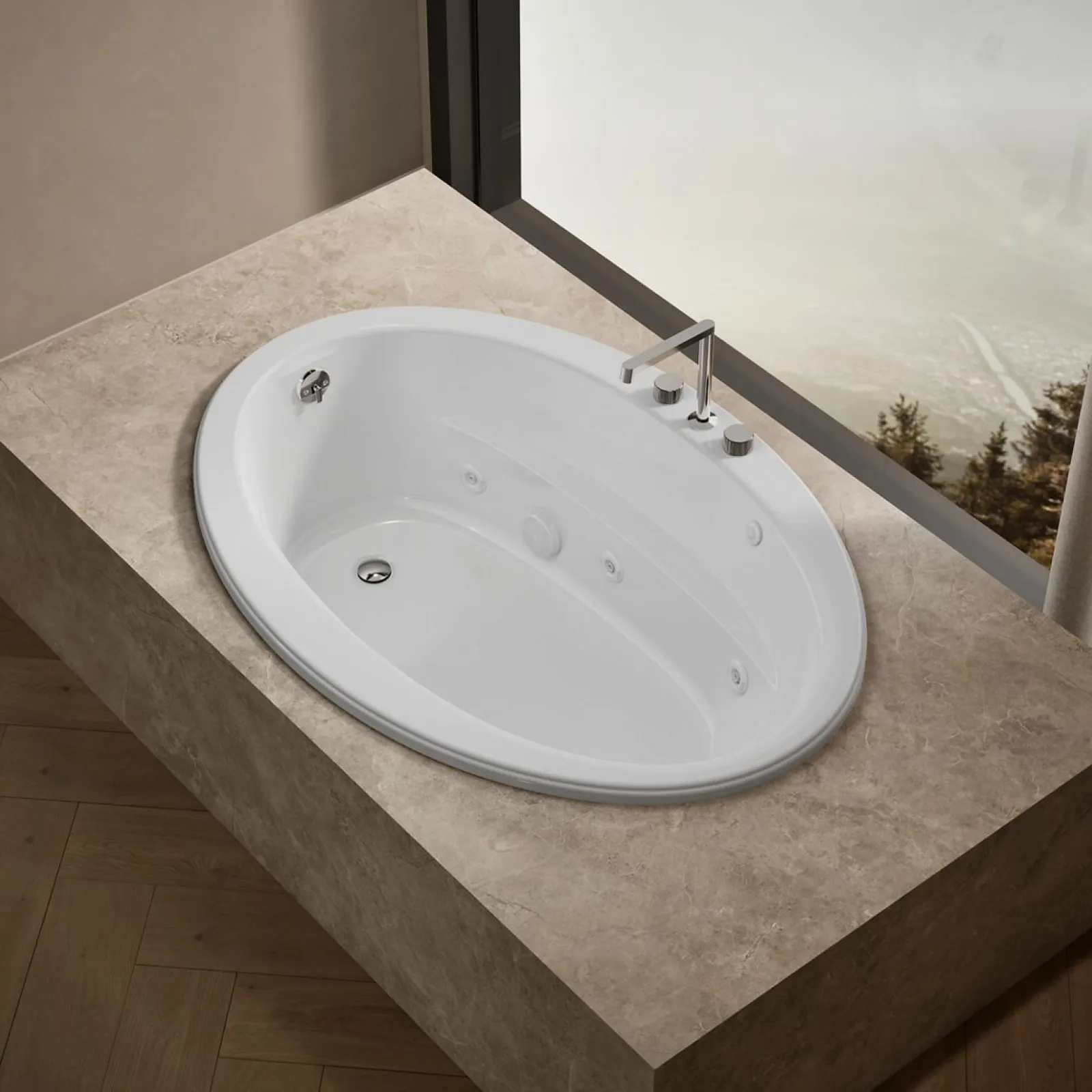 60" x 42" drop-in whirlpool bath^Kohler New
