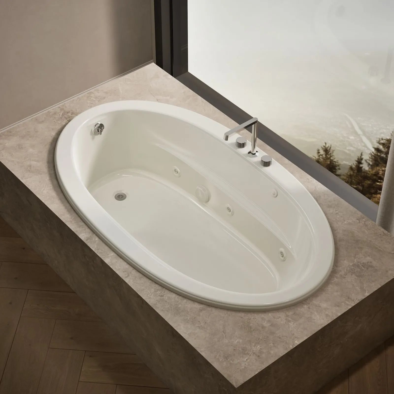 60" x 42" drop-in whirlpool bath^Kohler New