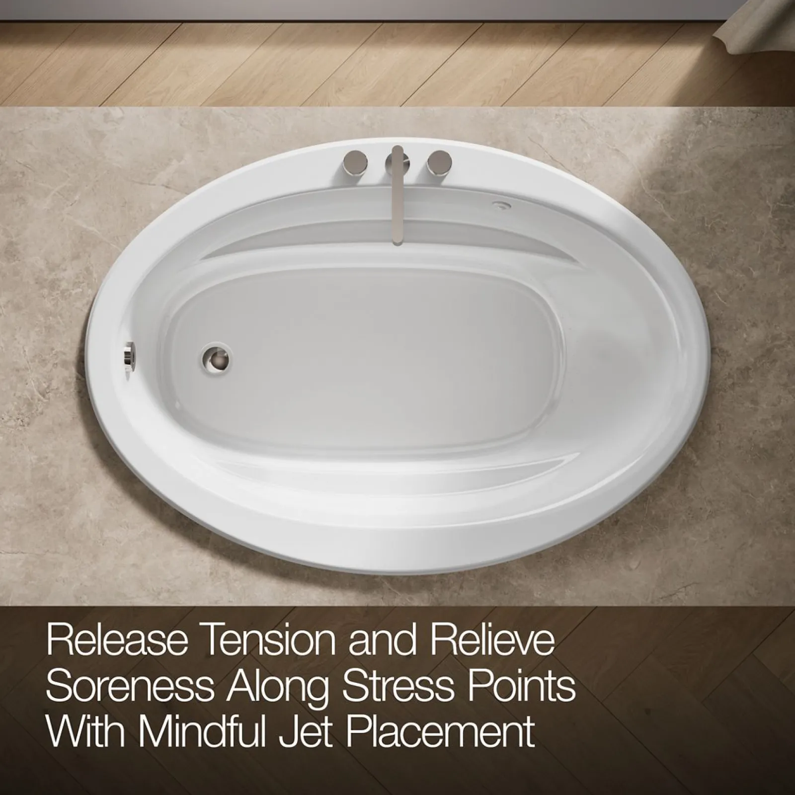 60" x 42" drop-in whirlpool bath^Kohler New