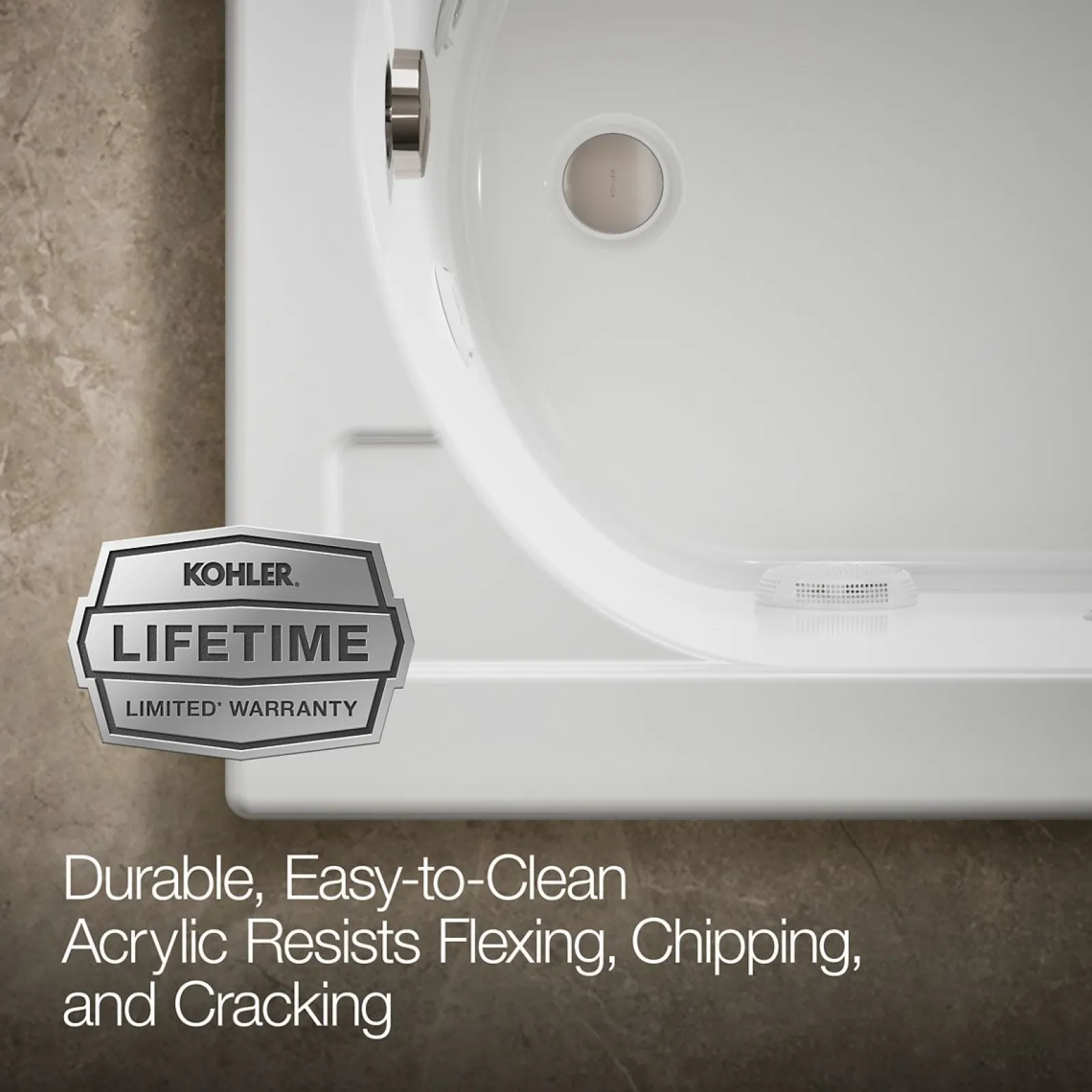 60" x 32" drop-in whirlpool bath^Kohler Discount
