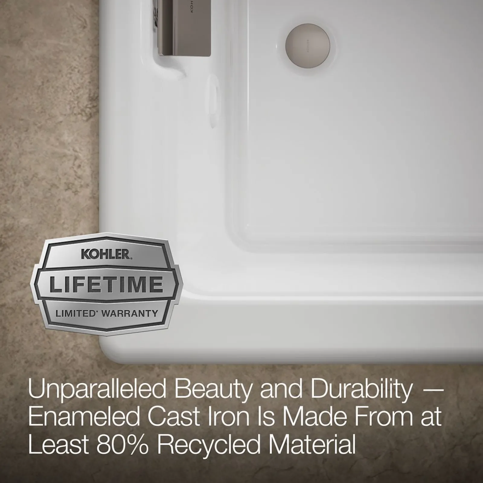 66" x 36" drop-in whirlpool bath^Kohler Outlet