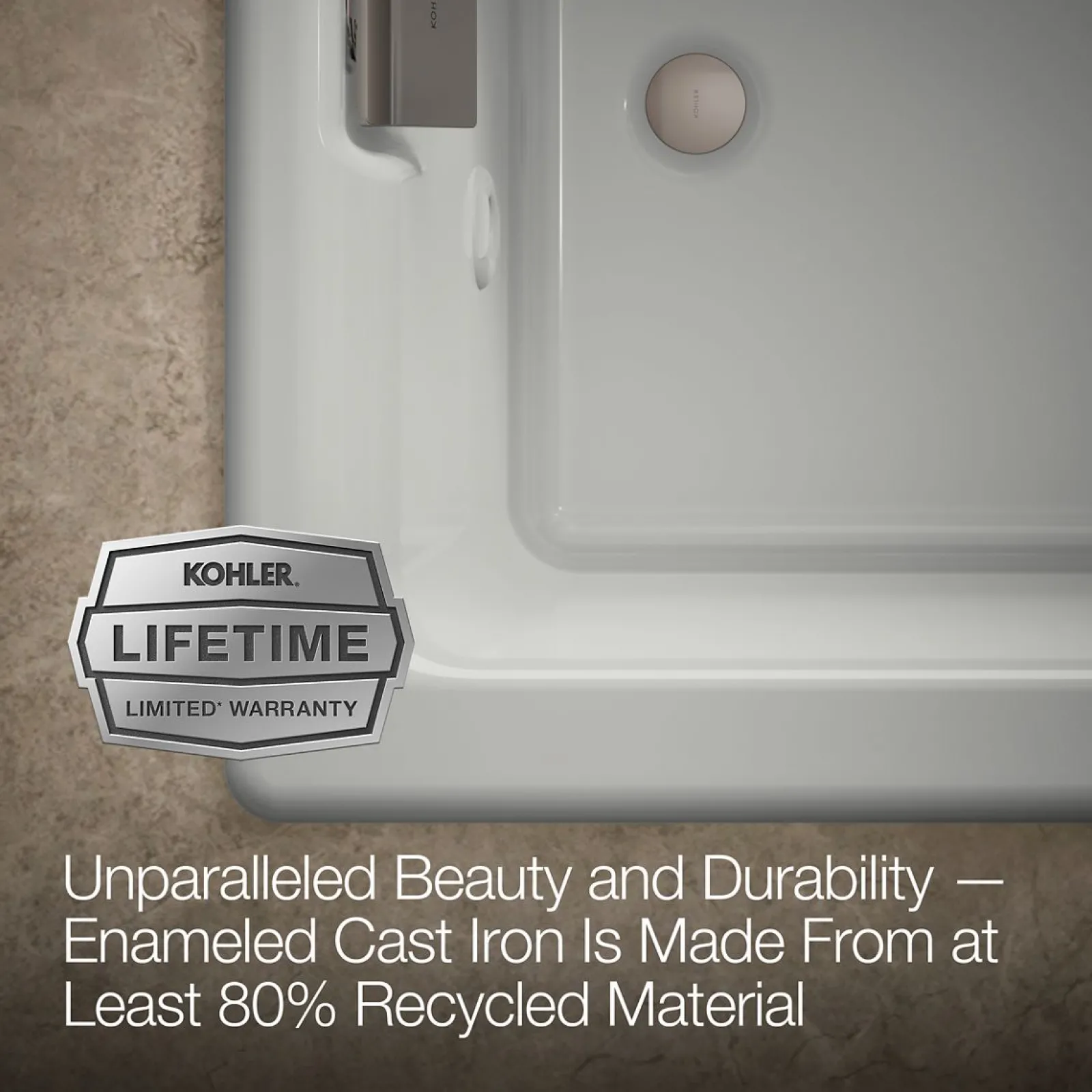 66" x 36" drop-in whirlpool bath^Kohler Outlet
