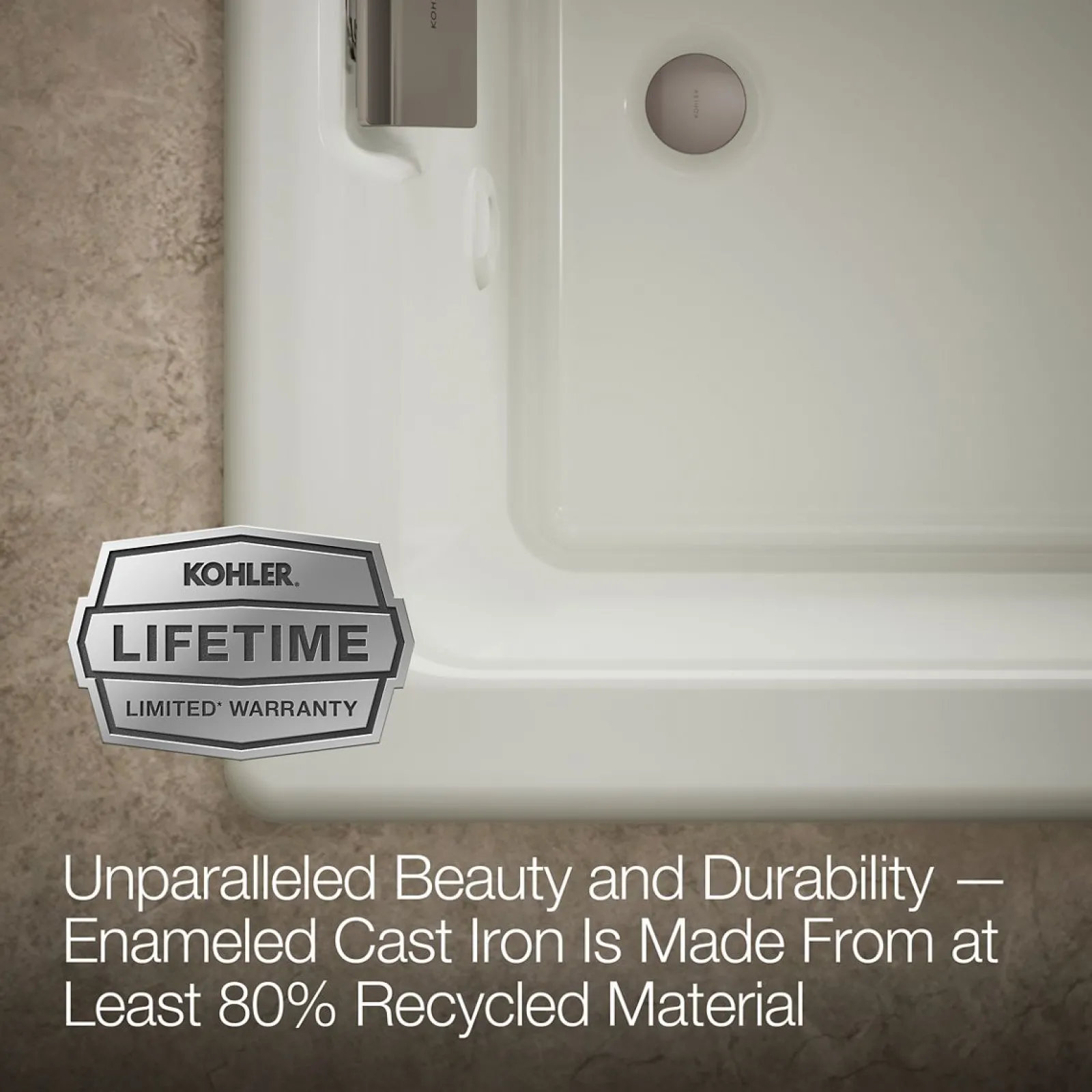 66" x 36" drop-in whirlpool bath^Kohler Outlet