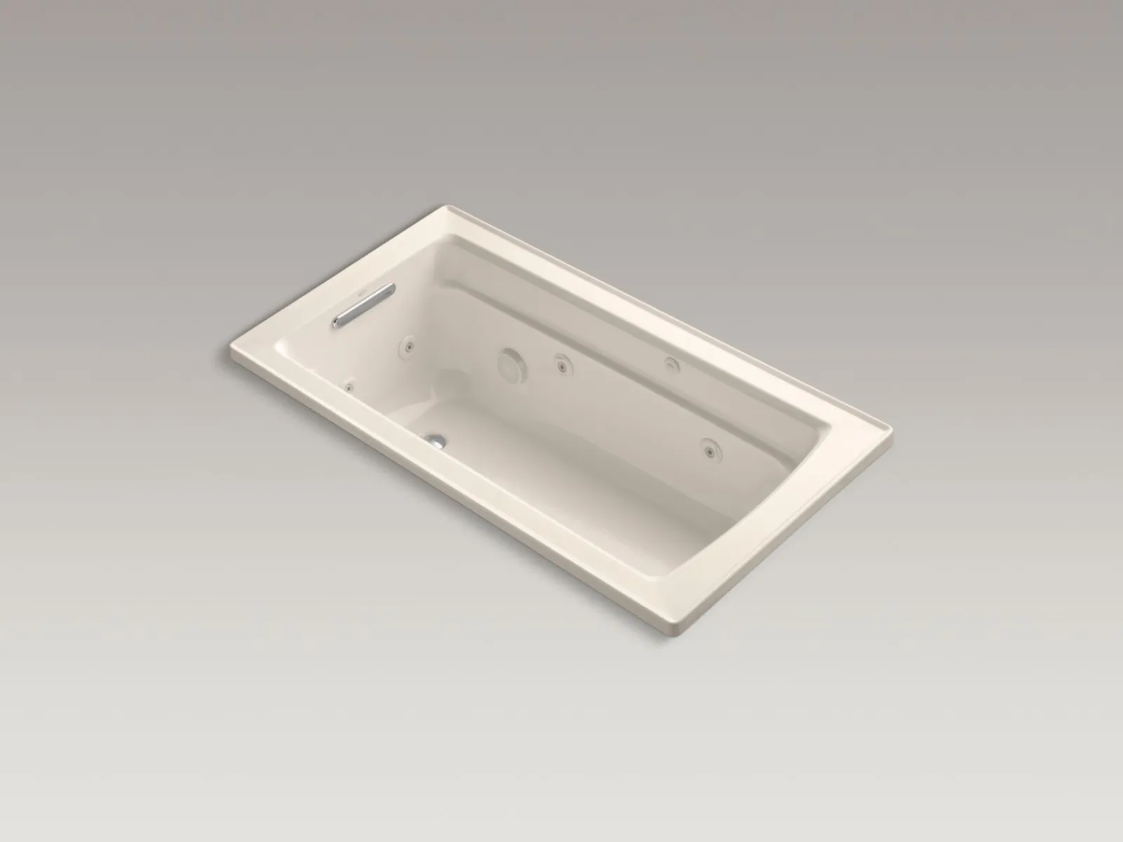 60" x 32" drop-in whirlpool bath with and Bask® heated surface^Kohler Best