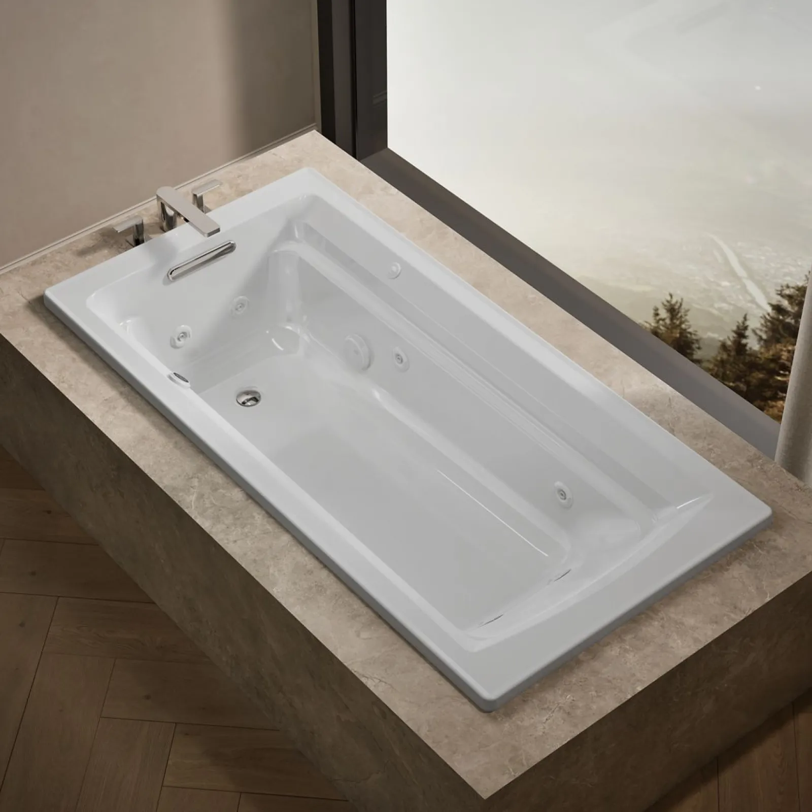 72" x 36" drop-in whirlpool bath with Bask® heated surface^Kohler Best