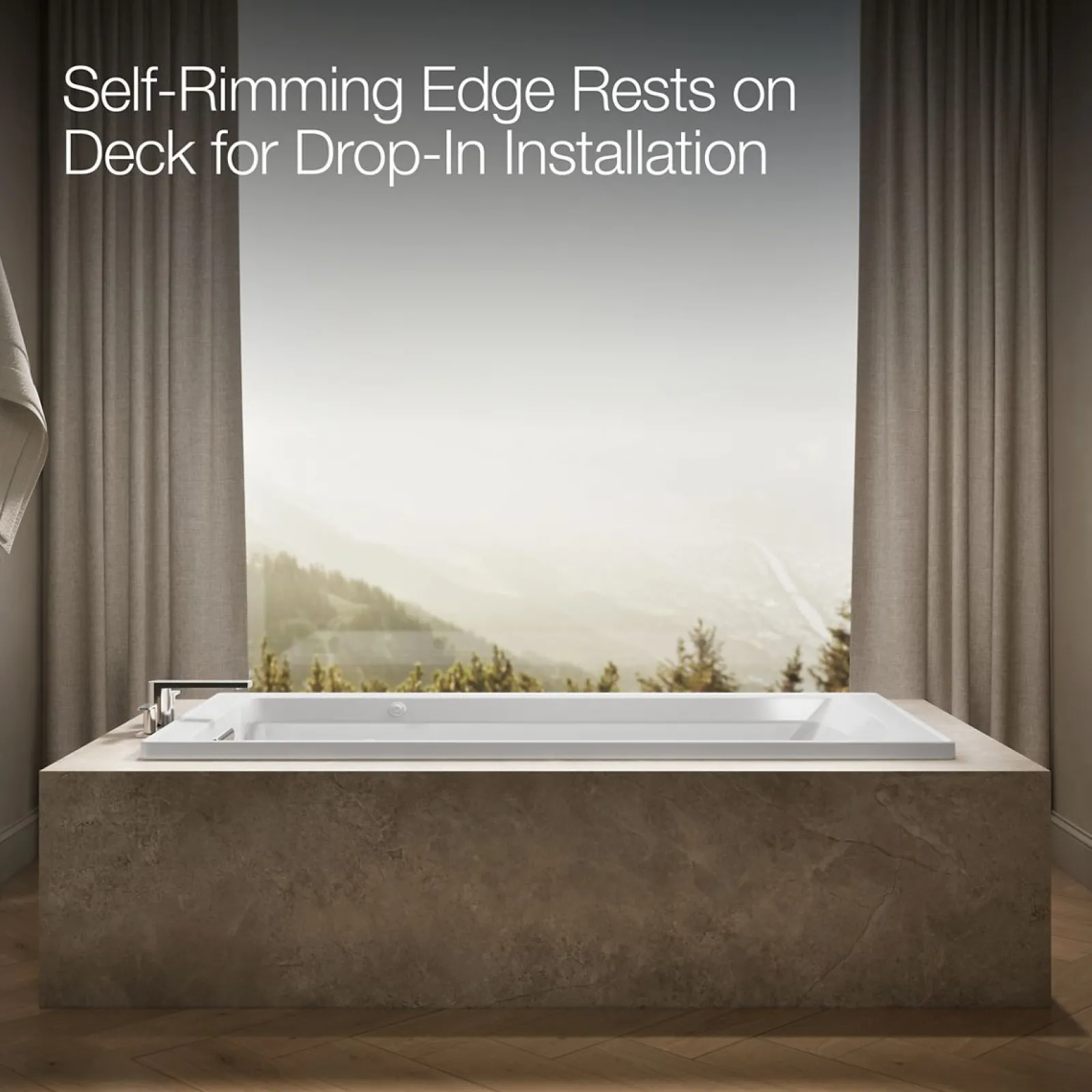 72" x 36" drop-in whirlpool bath with Bask® heated surface^Kohler Best