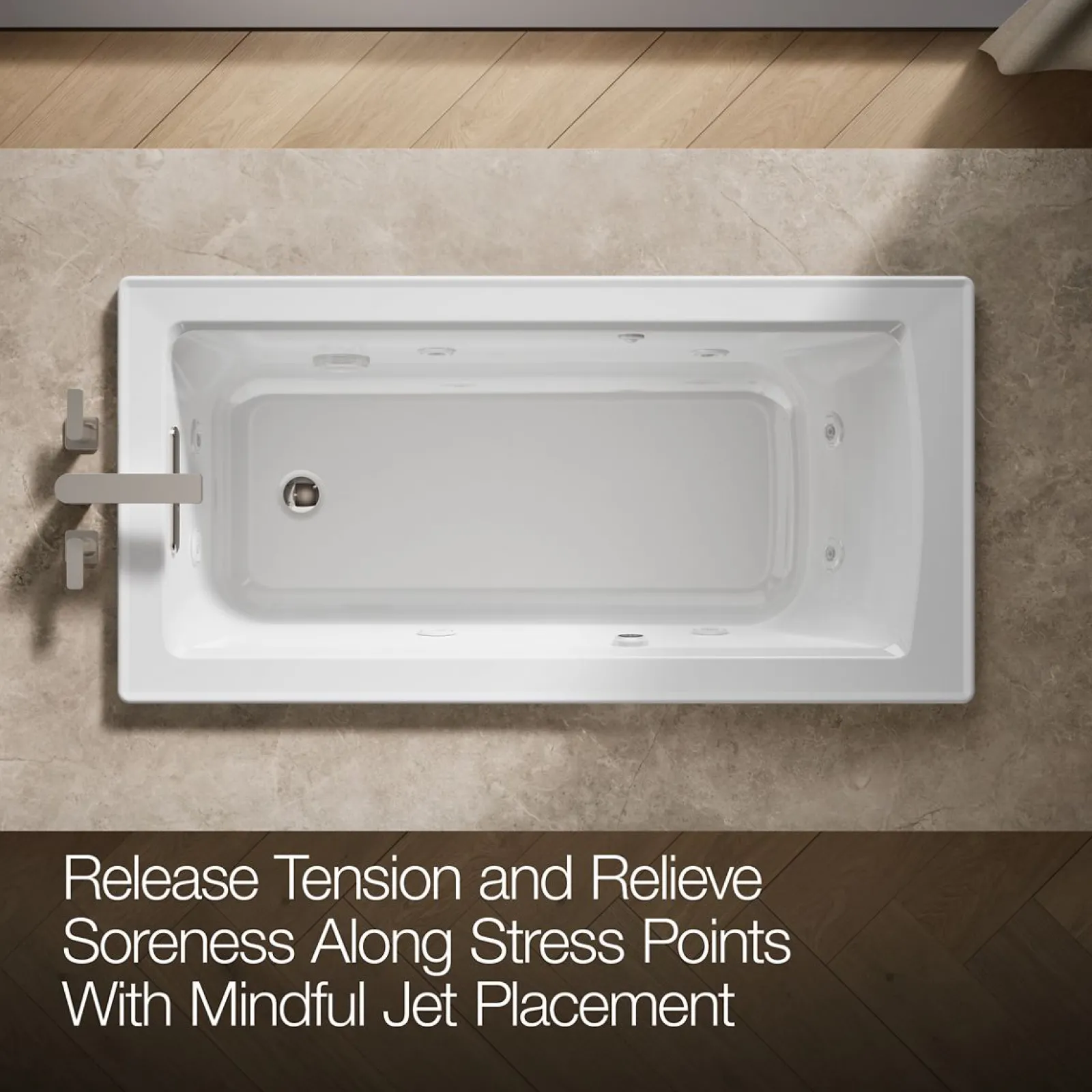 60" x 30" drop-in whirlpool bath with Bask® heated surface^Kohler Sale