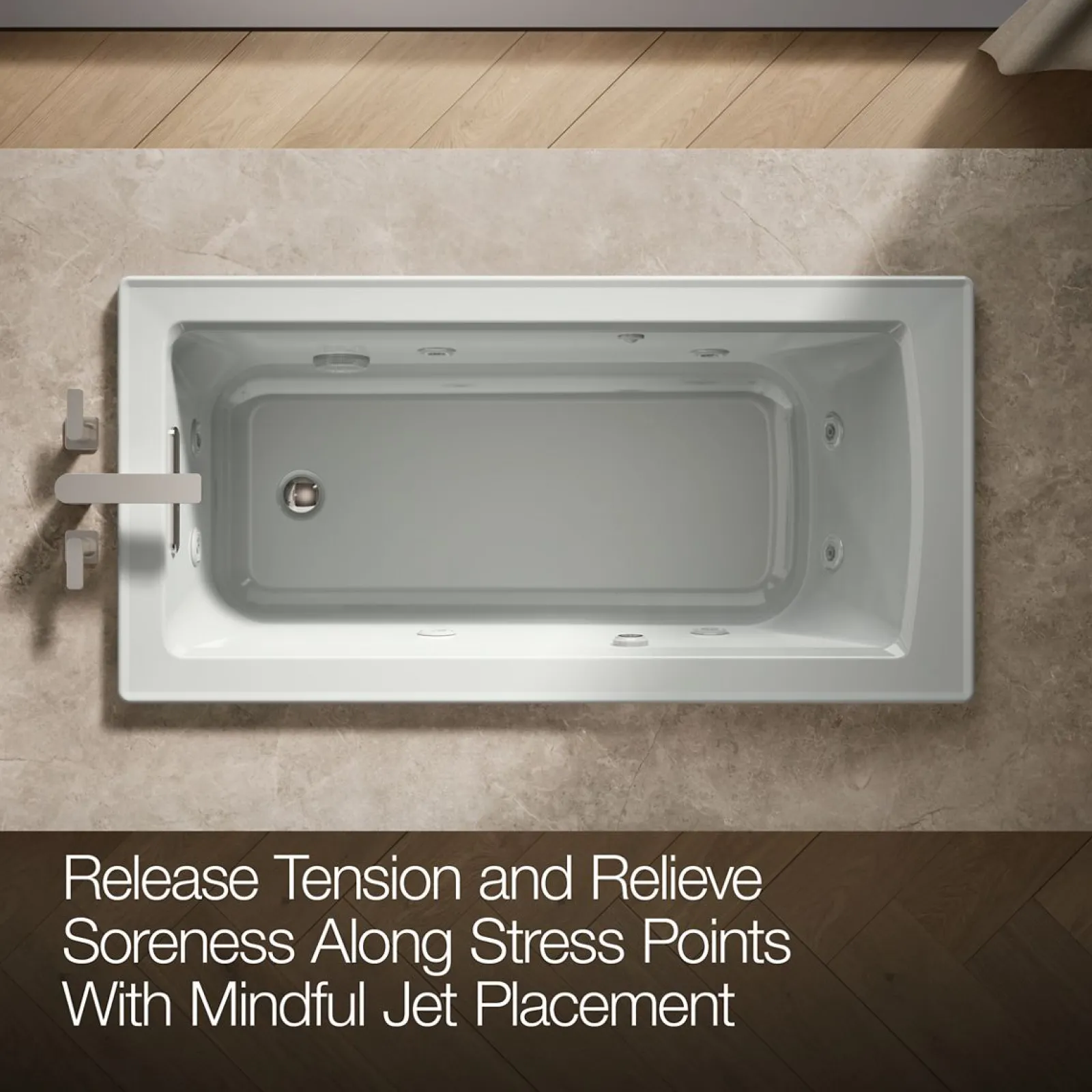60" x 30" drop-in whirlpool bath with Bask® heated surface^Kohler Sale
