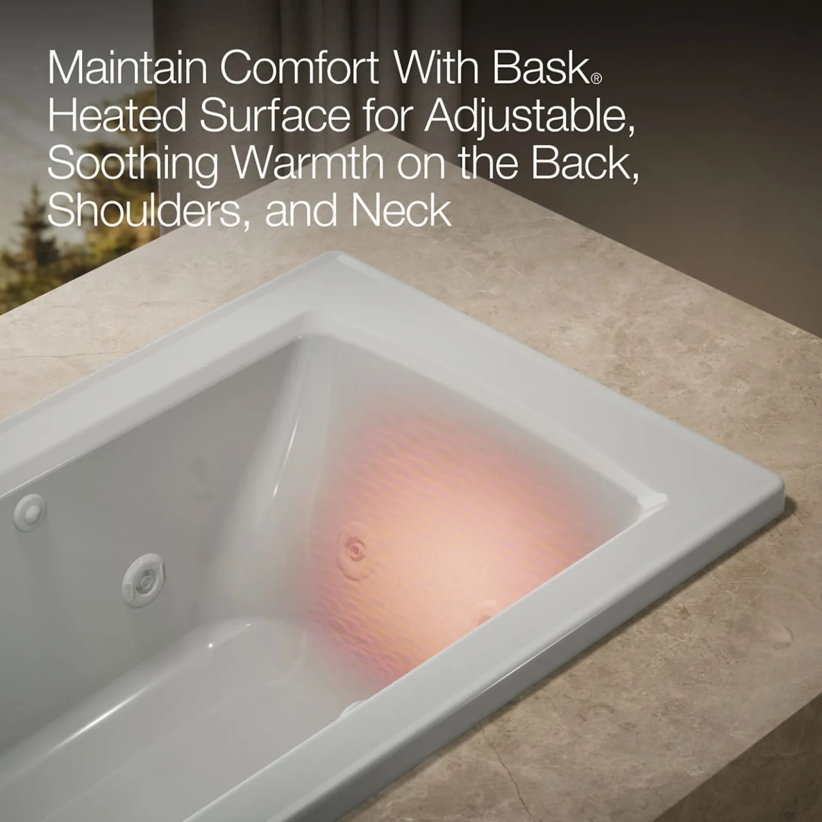 60" x 30" drop-in whirlpool bath with Bask® heated surface^Kohler Sale