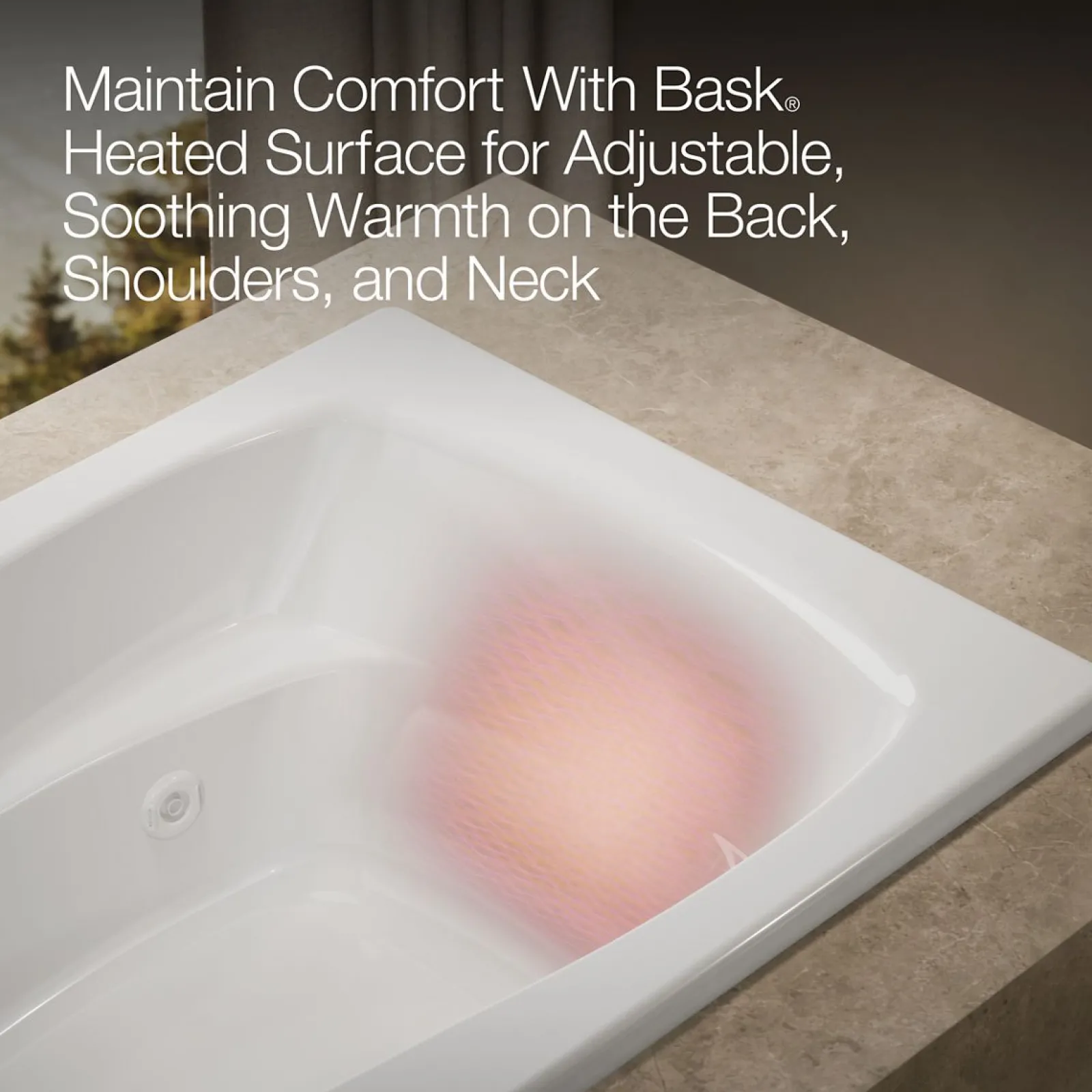 60" x 36" drop-in whirlpool bath with Bask® heated surface^Kohler Discount