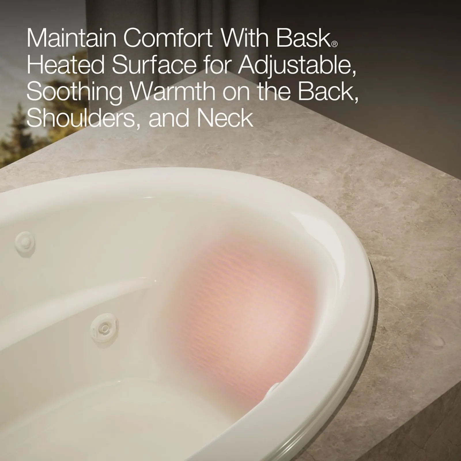 60" x 42" drop-in whirlpool bath with Bask® heated surface^Kohler Discount