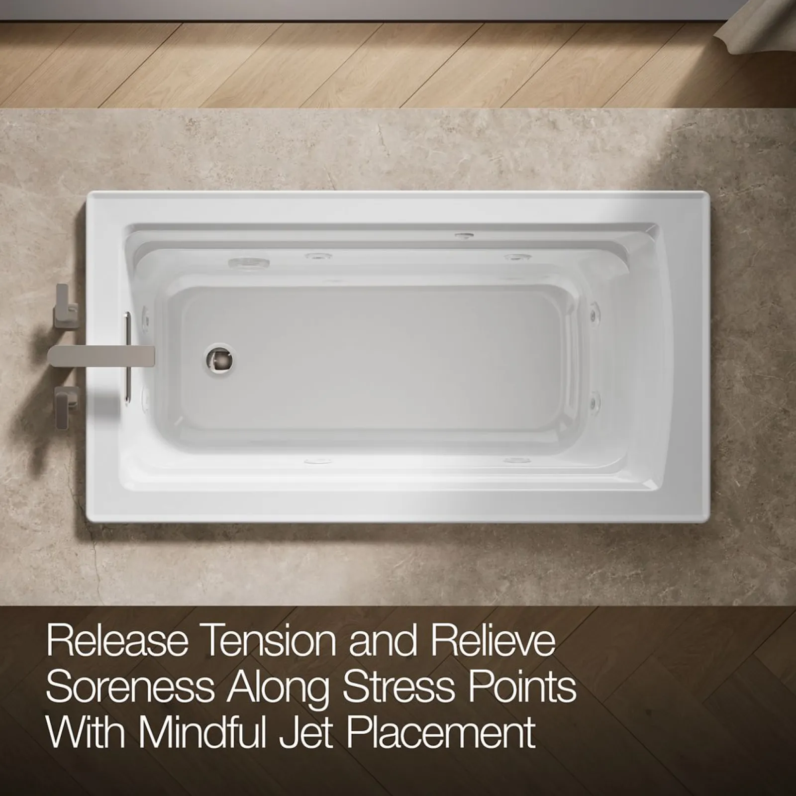 60" x 32" drop-in whirlpool bath with heater^Kohler Sale