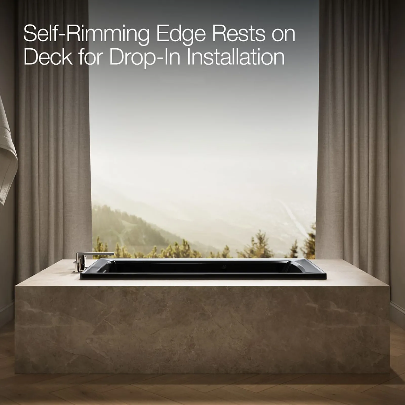 60" x 30" drop-in whirlpool bath with heat and Comfort Depth® design^Kohler Clearance