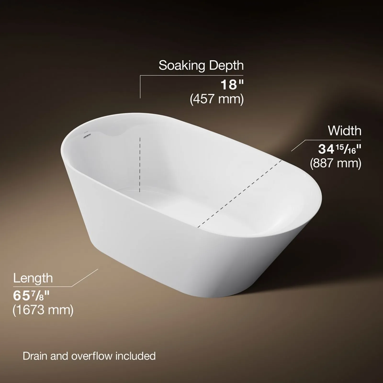 66" x 35" freestanding bath^Kohler Best