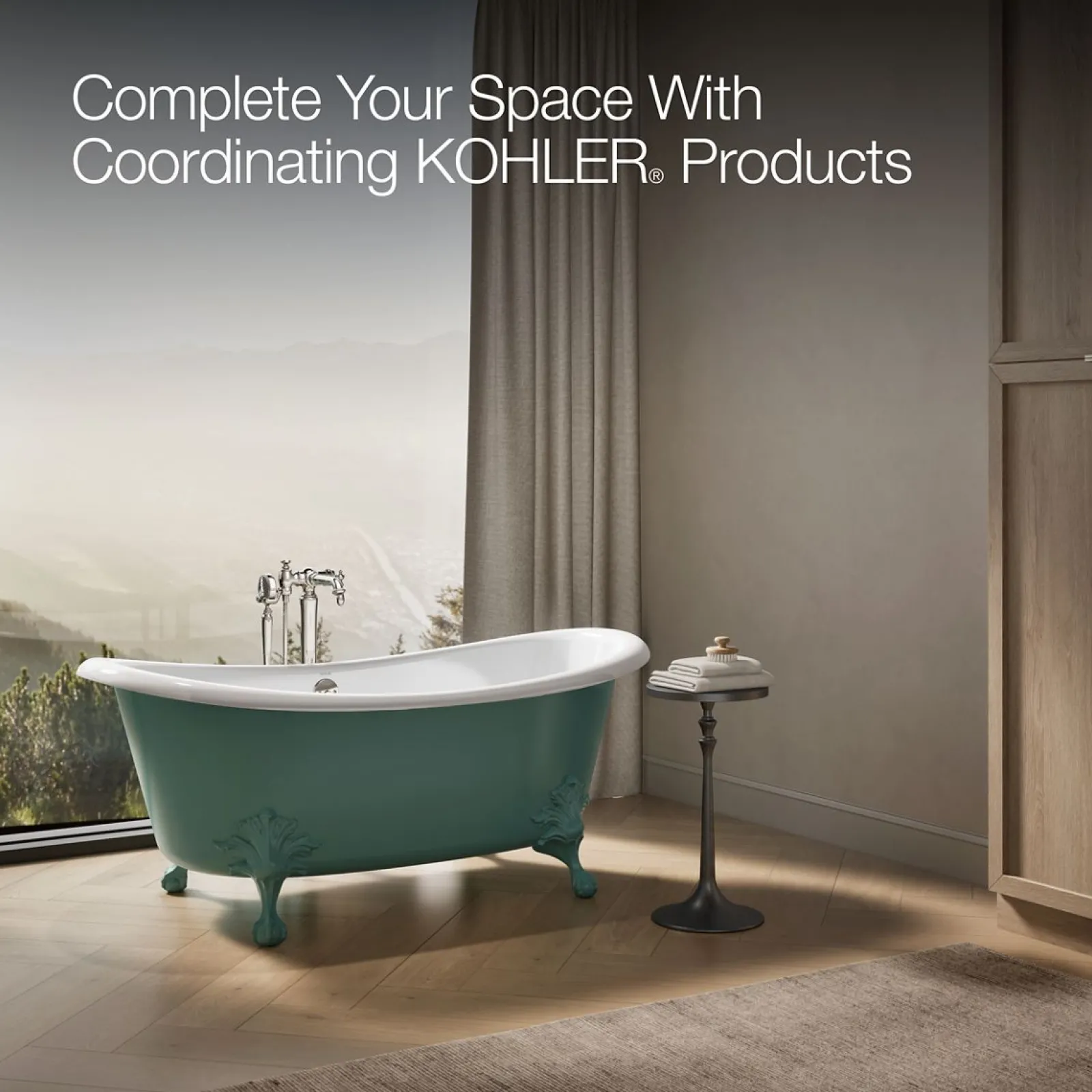 66-1/8" x 32-1/2" freestanding bath^Kohler