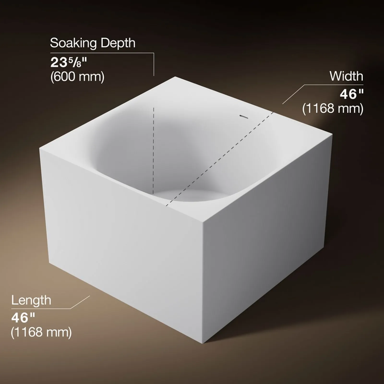 46" x 46" freestanding bath^Kohler New