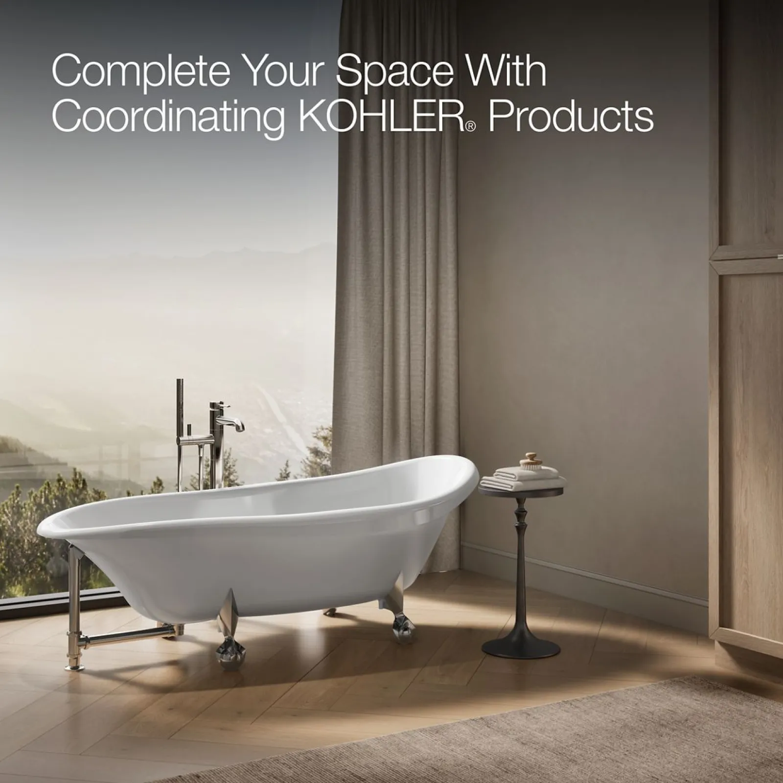 72" x 37-1/2" freestanding bath^Kohler Hot