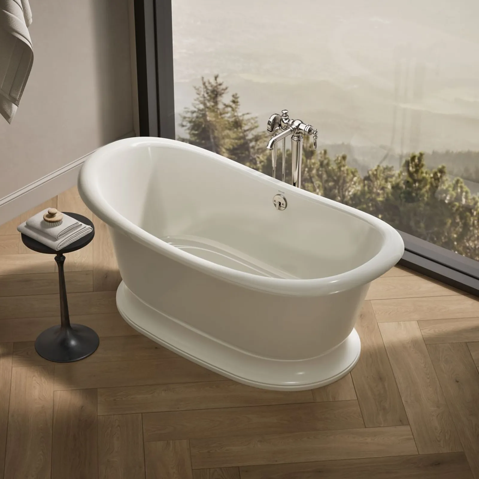 66-1/8" x 32-1/2" freestanding bath^Kohler Hot