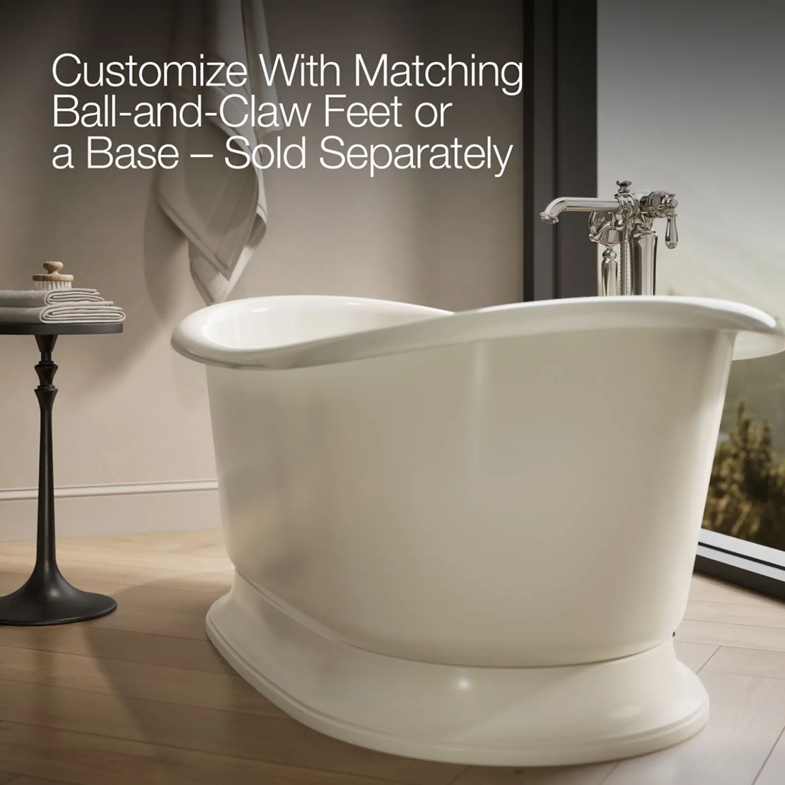 66-1/8" x 32-1/2" freestanding bath^Kohler Hot