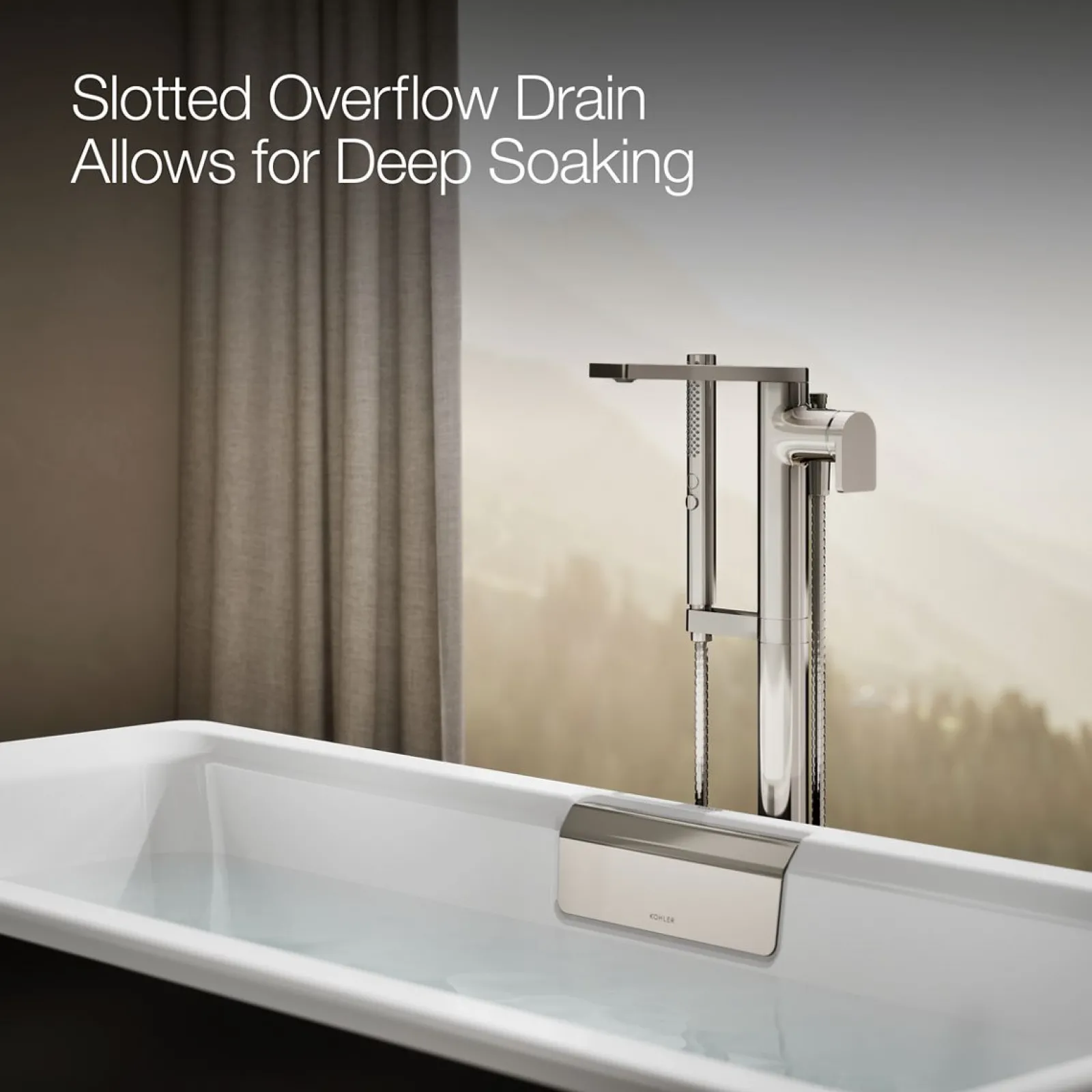63" x 28-3/8" freestanding bath with base^Kohler