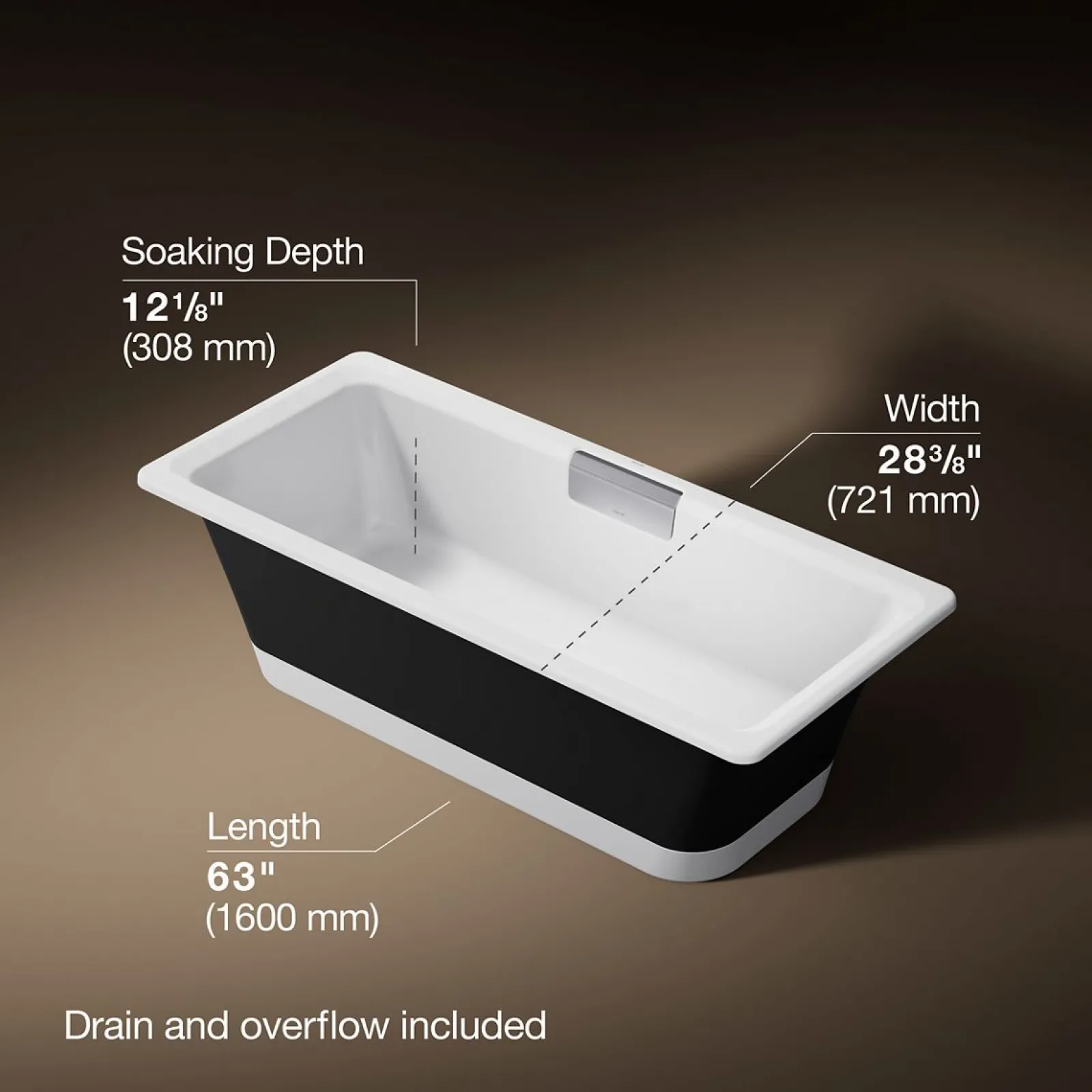 63" x 28-3/8" freestanding bath with base^Kohler Best