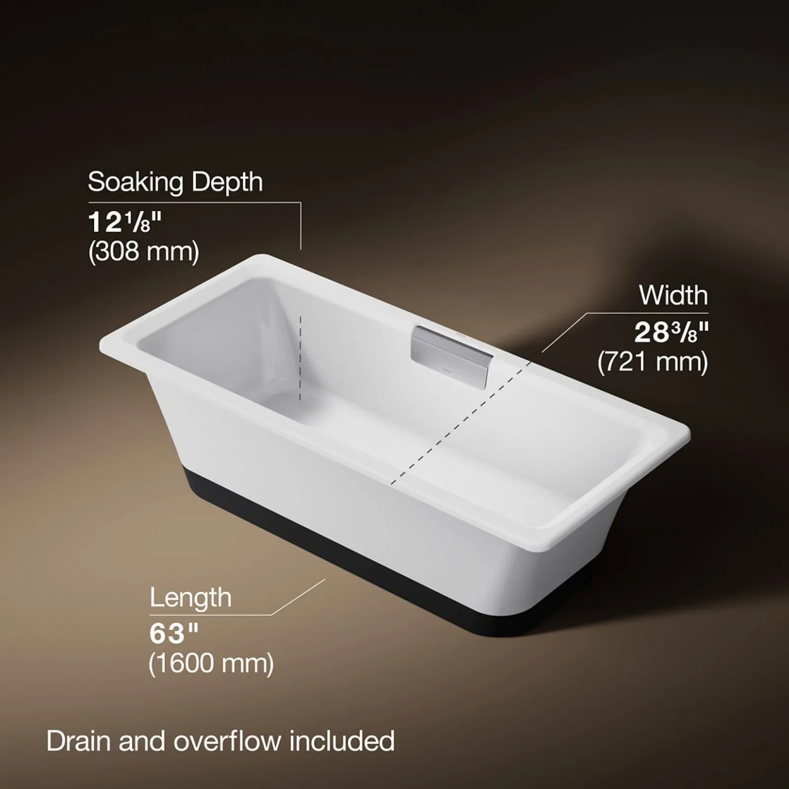 63" x 28-3/8" freestanding bath with base^Kohler Discount
