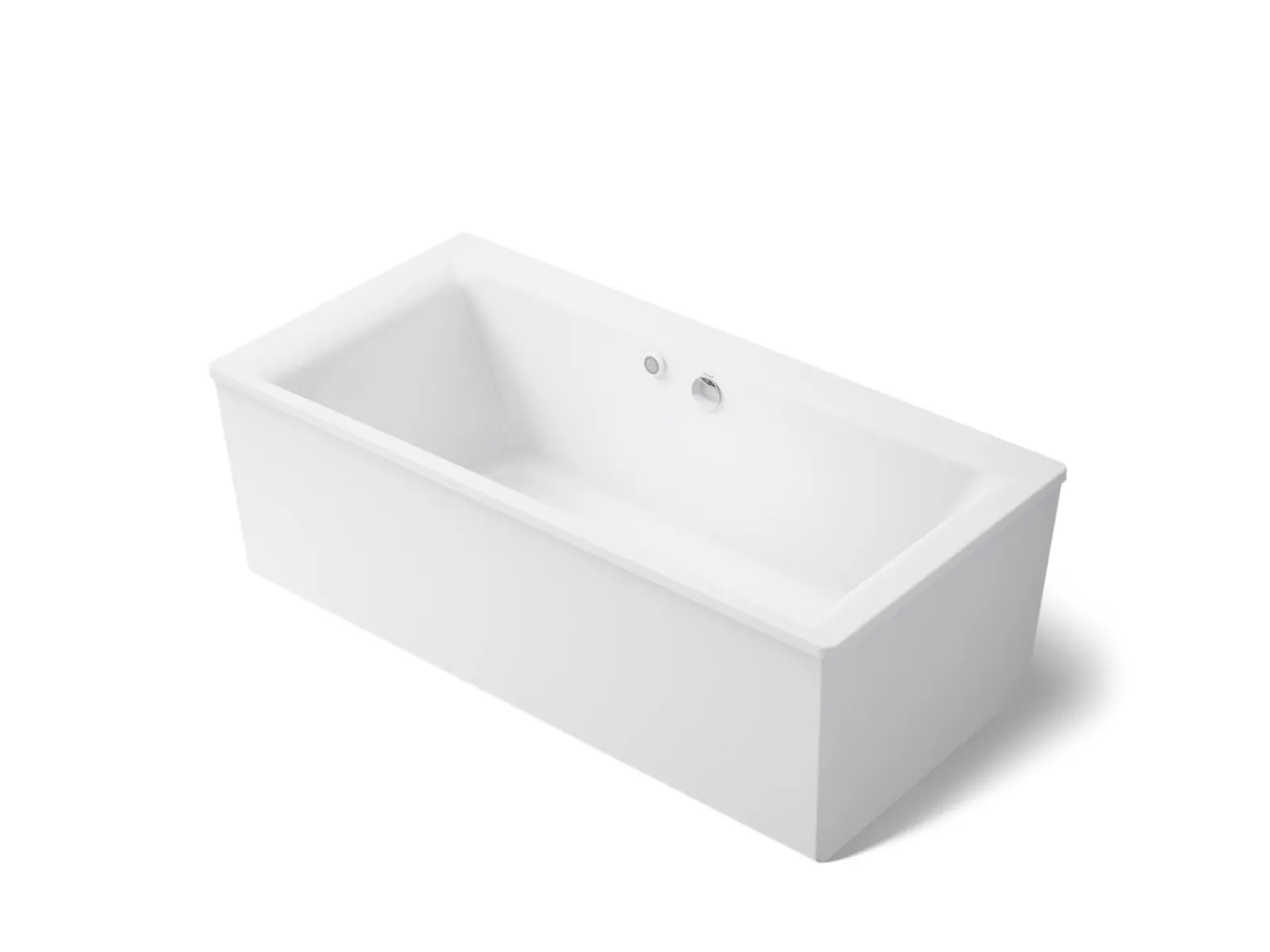 72" x 36" freestanding bath with Bask® heated surface and straight shroud^Kohler Best