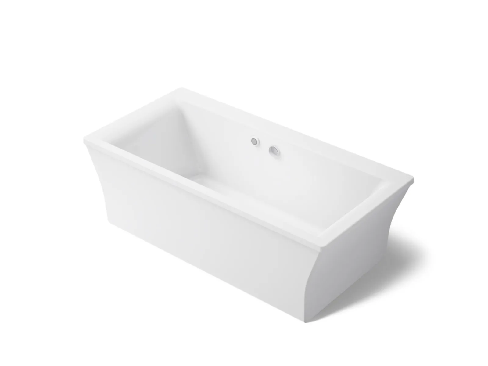 72" x 36-1/4" freestanding bath with Bask® heated surface and fluted shroud^Kohler Best