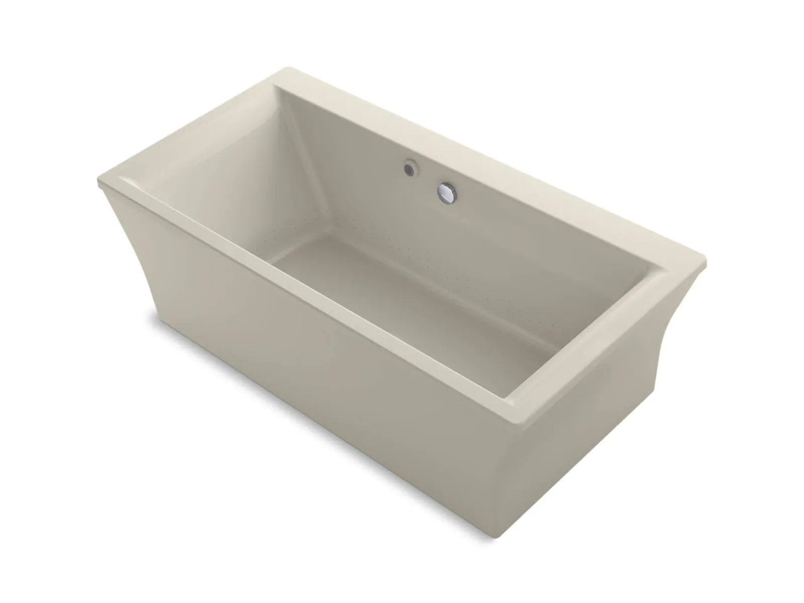 72" x 36-1/4" freestanding bath with Bask® heated surface and fluted shroud^Kohler Best