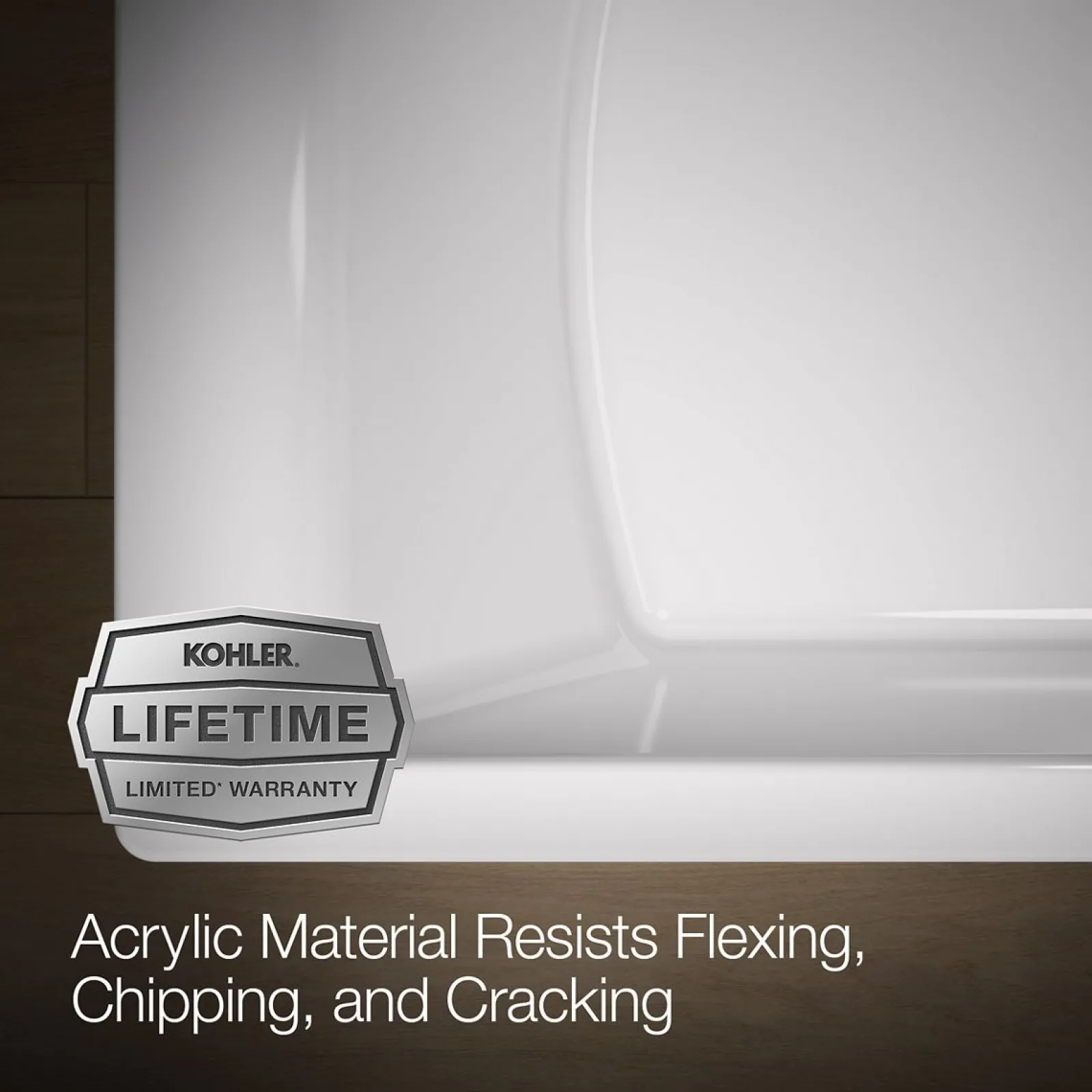 72" x 36-1/4" freestanding bath with Bask® heated surface and fluted shroud^Kohler Best