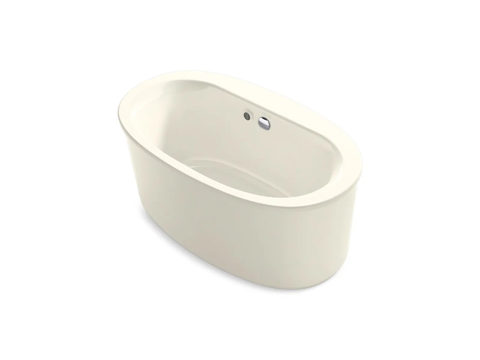 60" x 34" freestanding bath with Bask® heated surface and straight shroud^Kohler Clearance